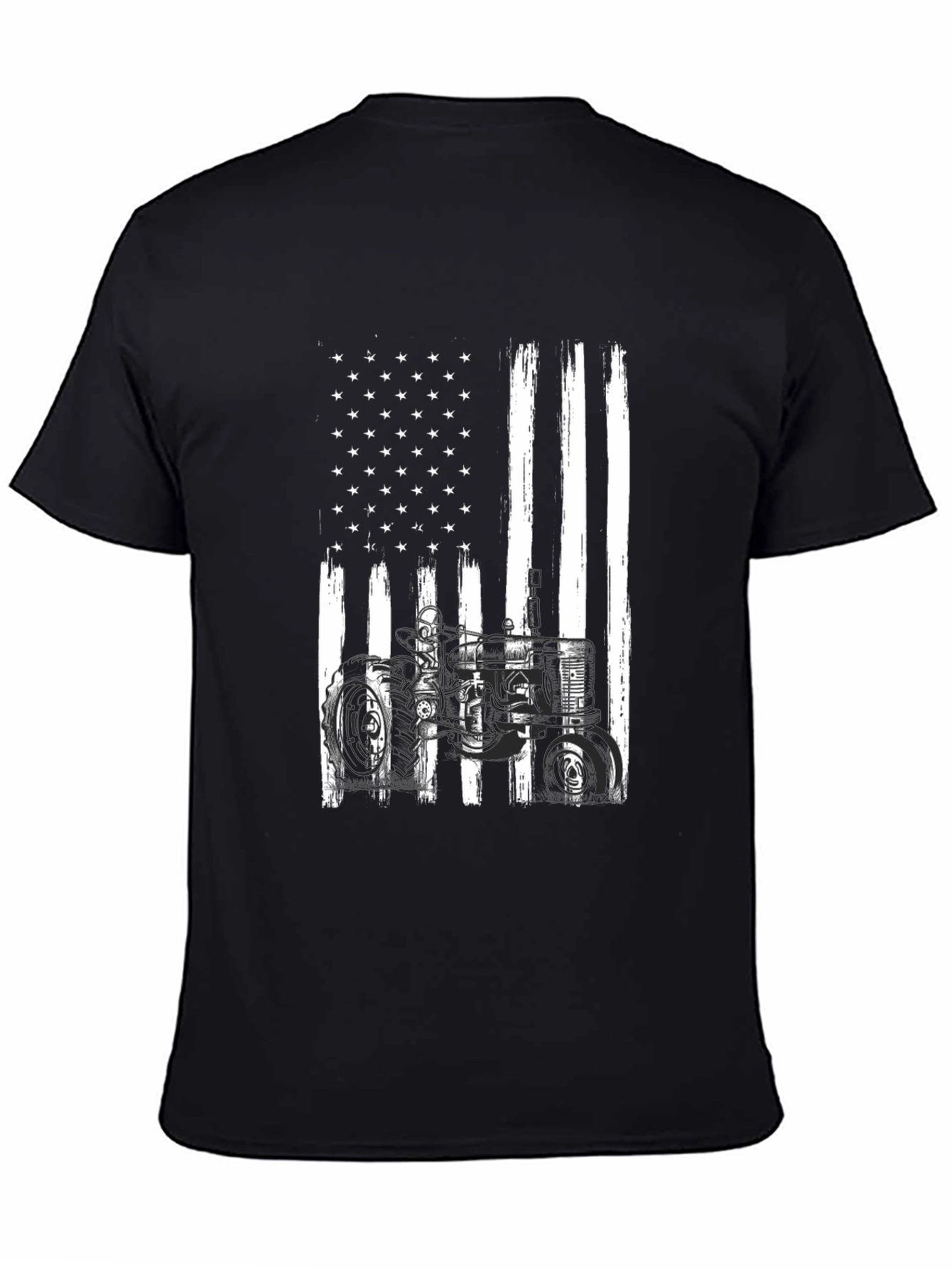 American Flag Tractor Graphic Tee
