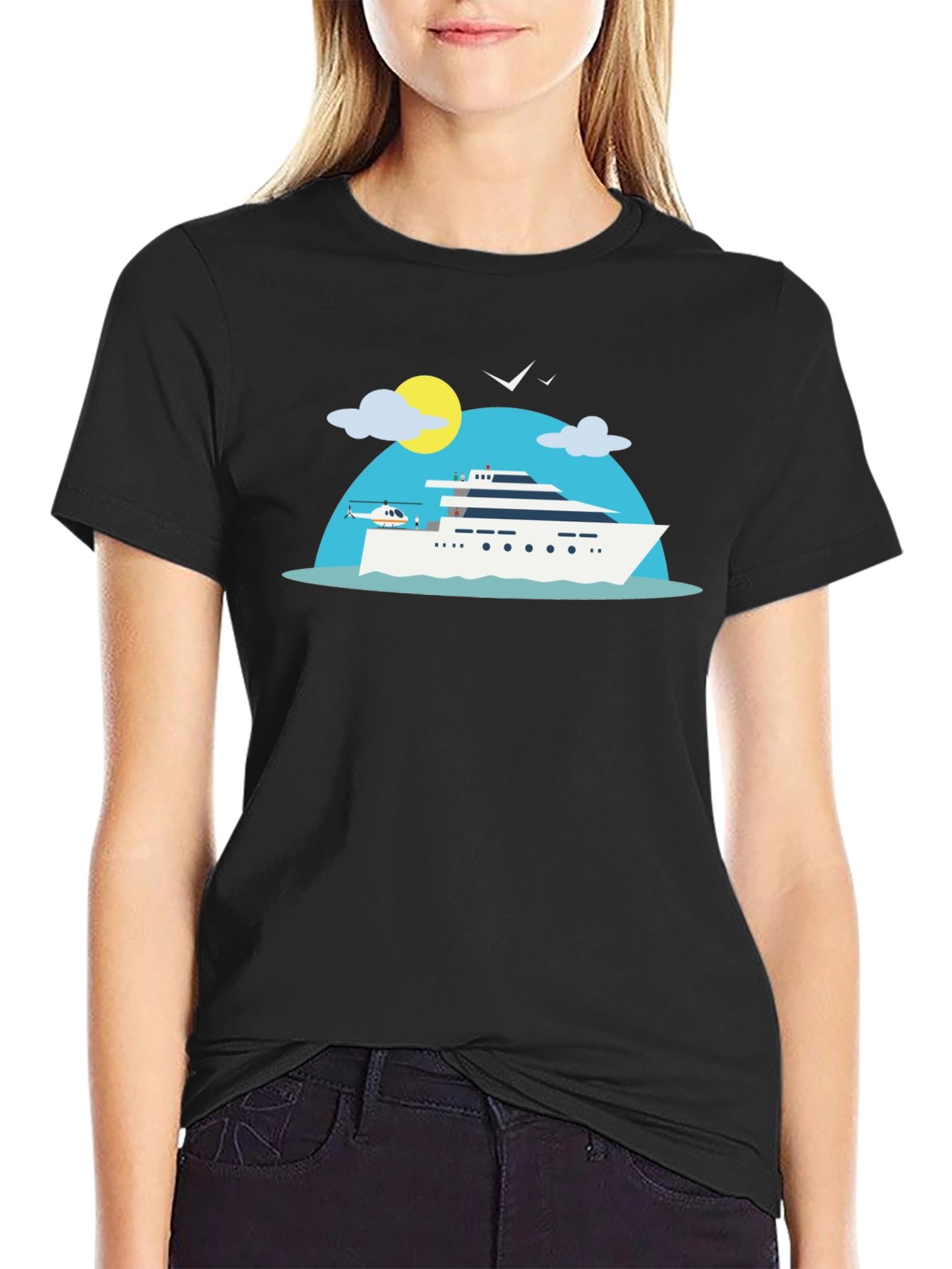 Luxury Yacht Graphic T-Shirt - Vacation Vibes