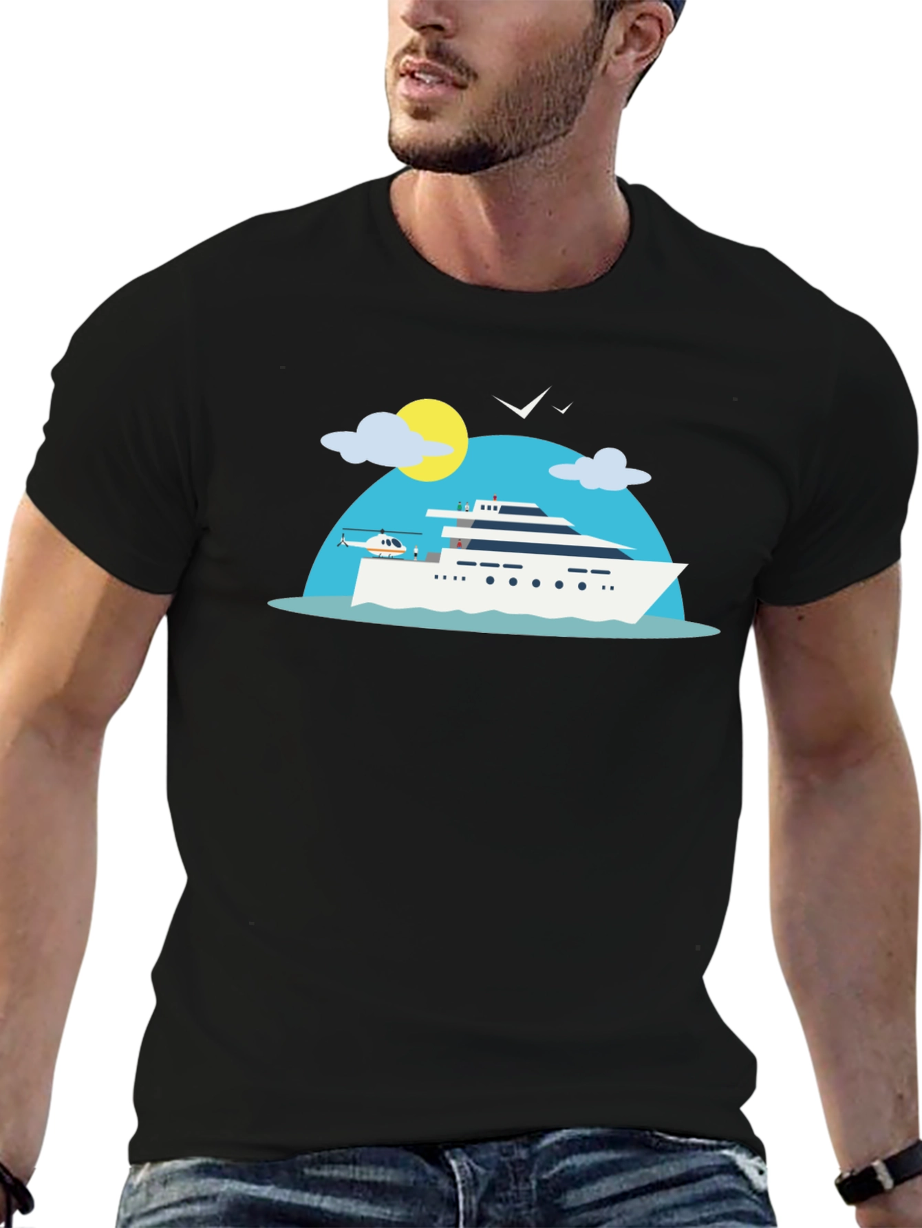 Luxury Yacht Graphic T-Shirt - Vacation Vibes