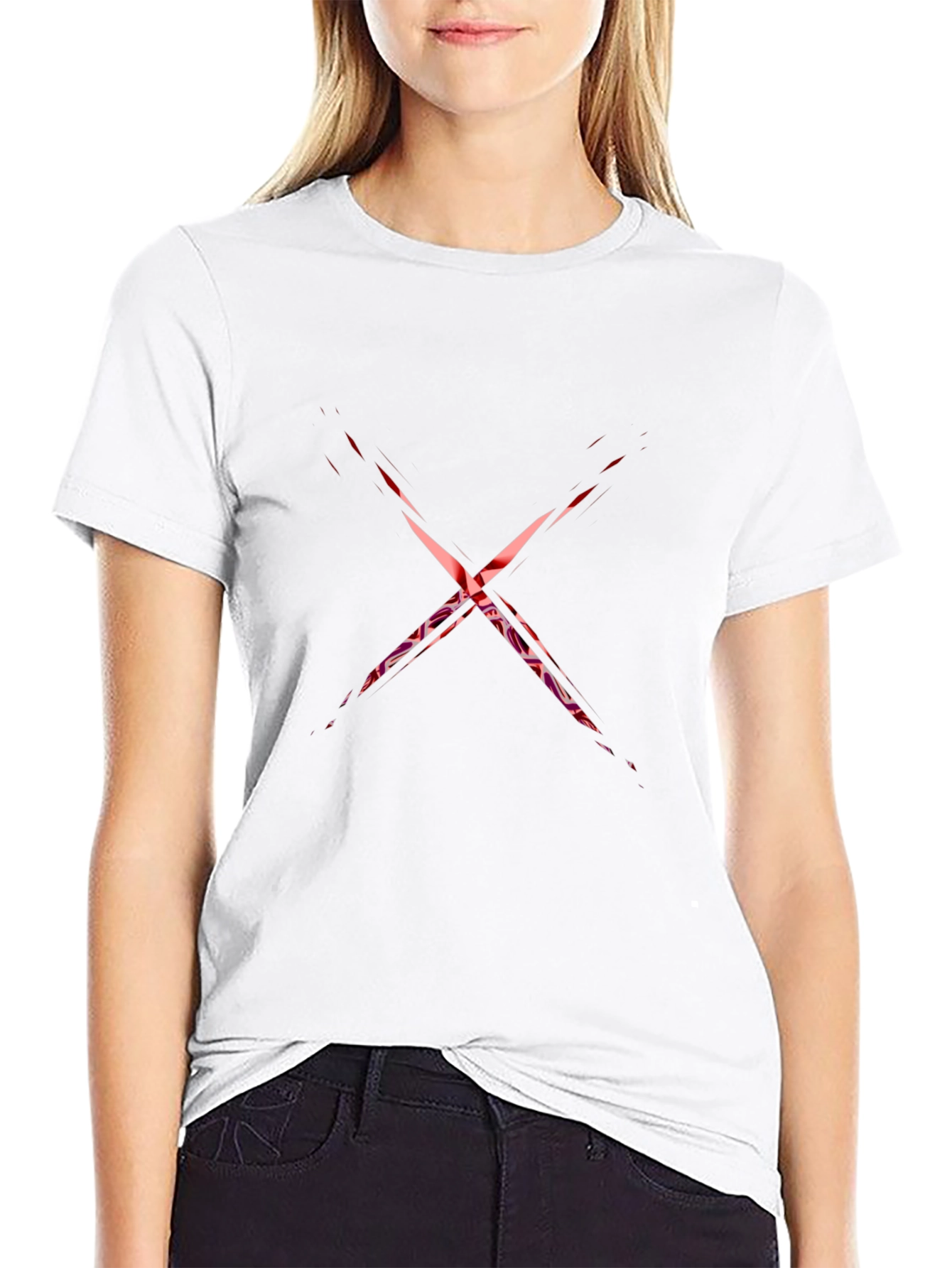 Edgy X Graphic Black T-Shirt