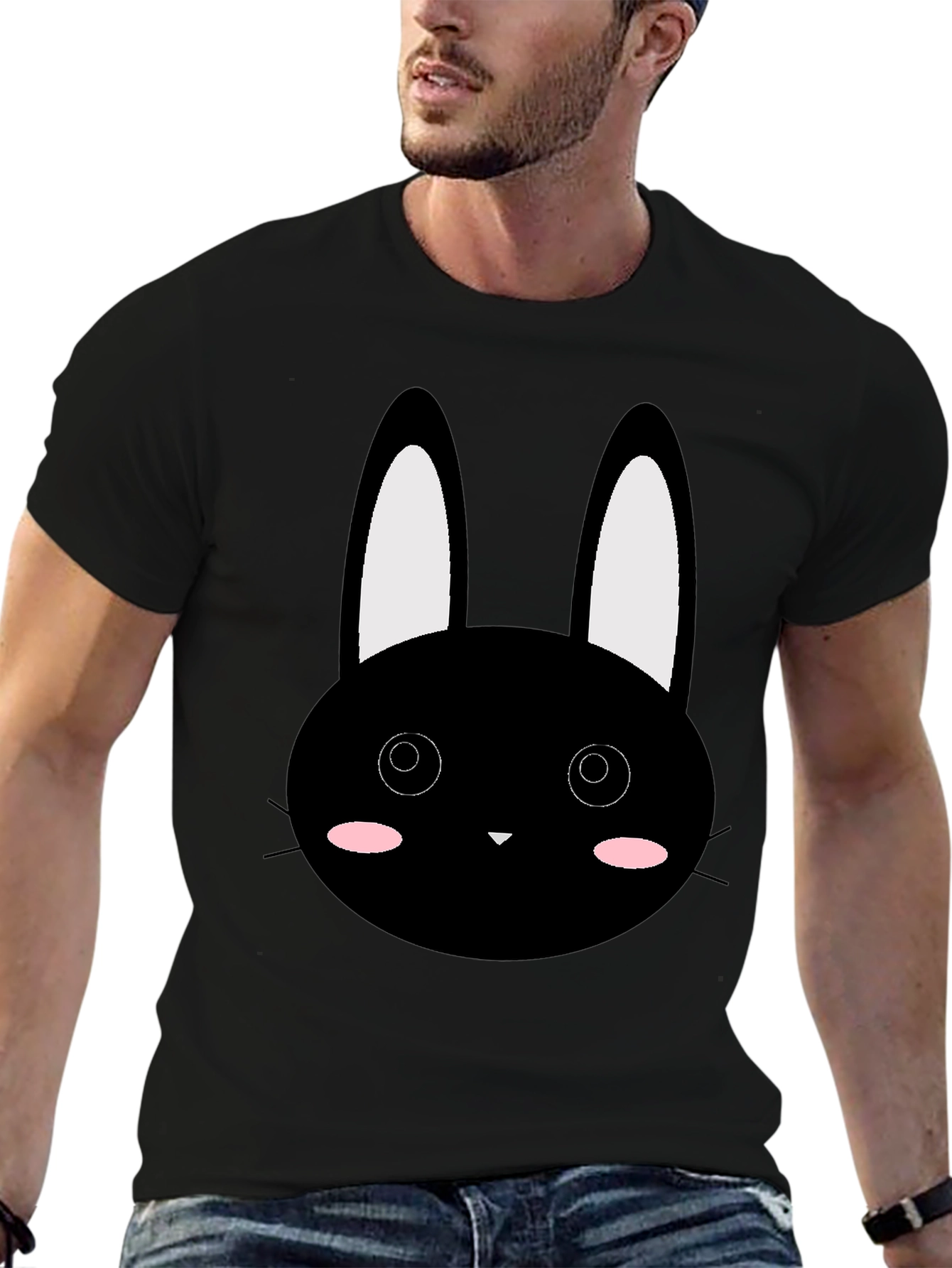 Black Bunny Graphic T-Shirt