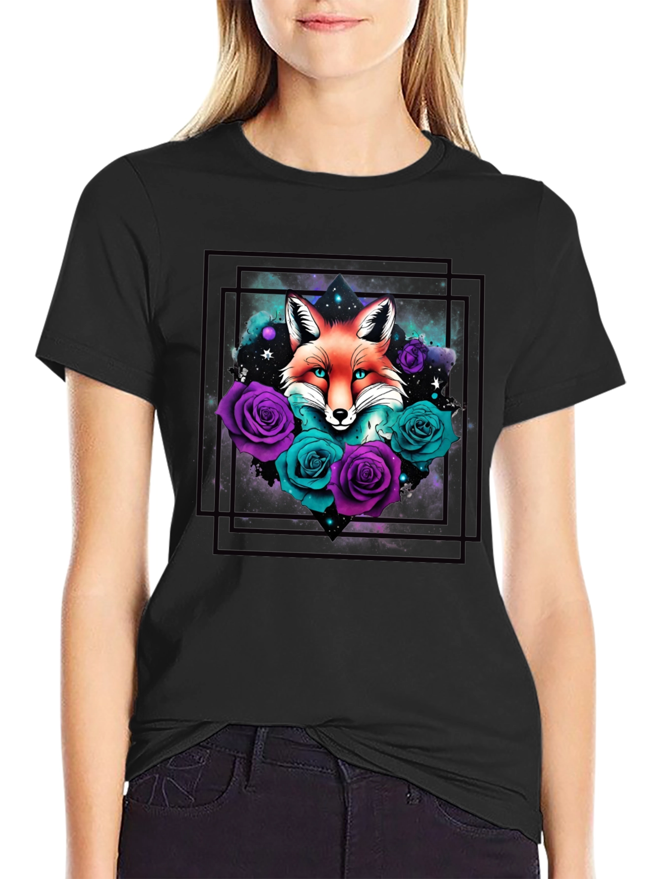 Mystic Fox & Roses Graphic Tee