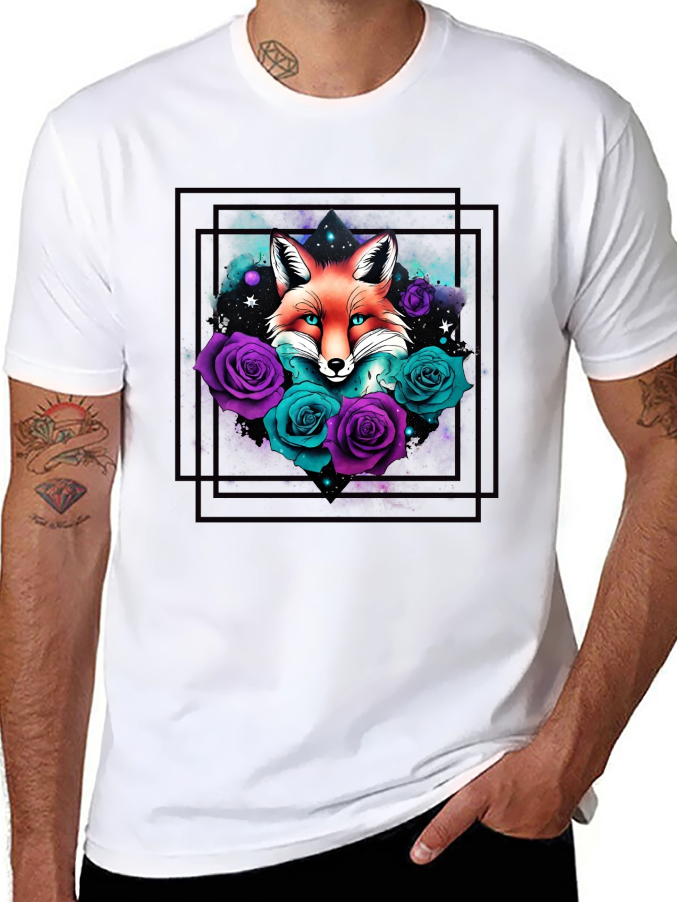 Mystic Fox & Roses Graphic Tee