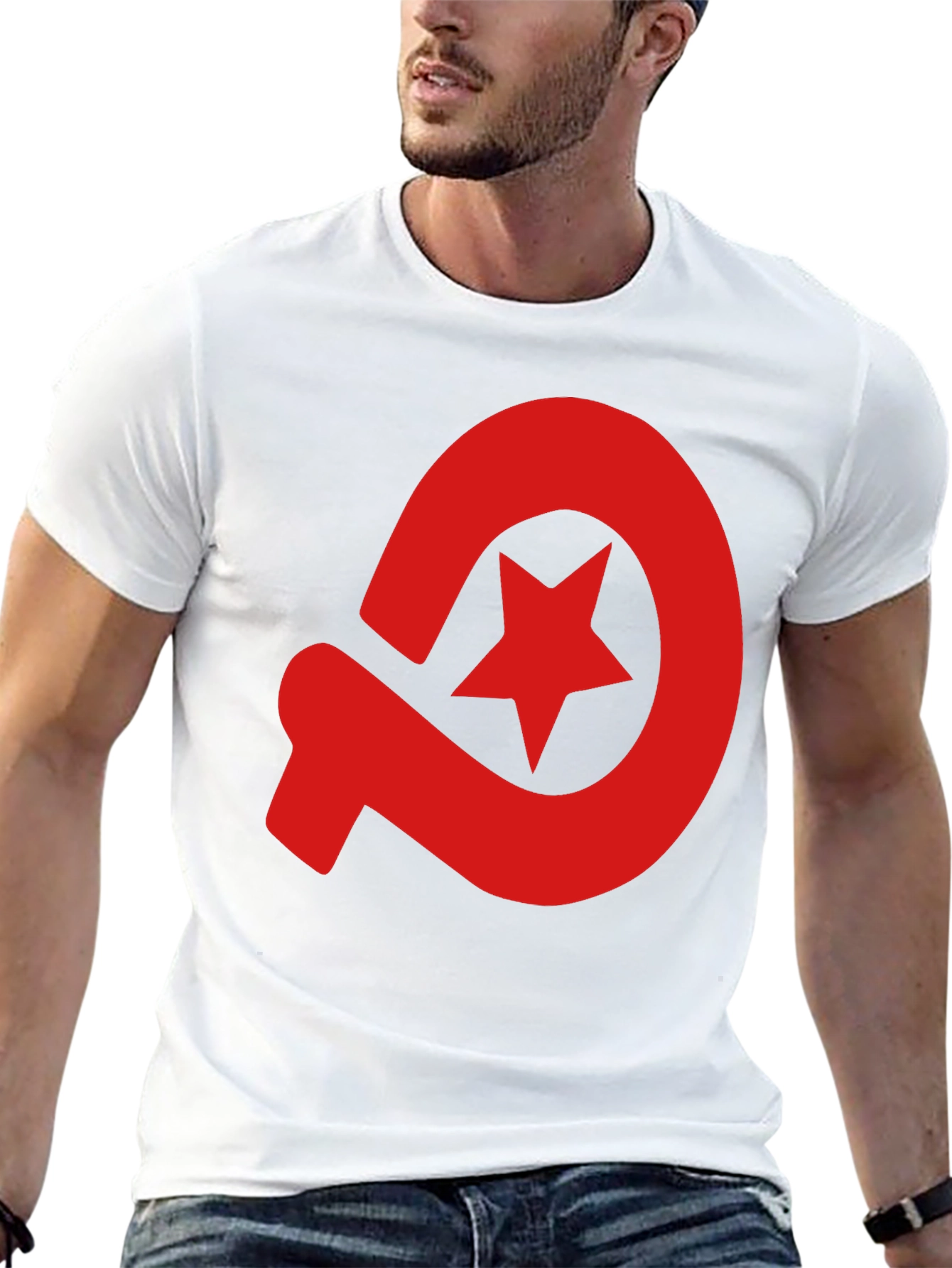 Red Star Hammer Sickle Graphic Tee