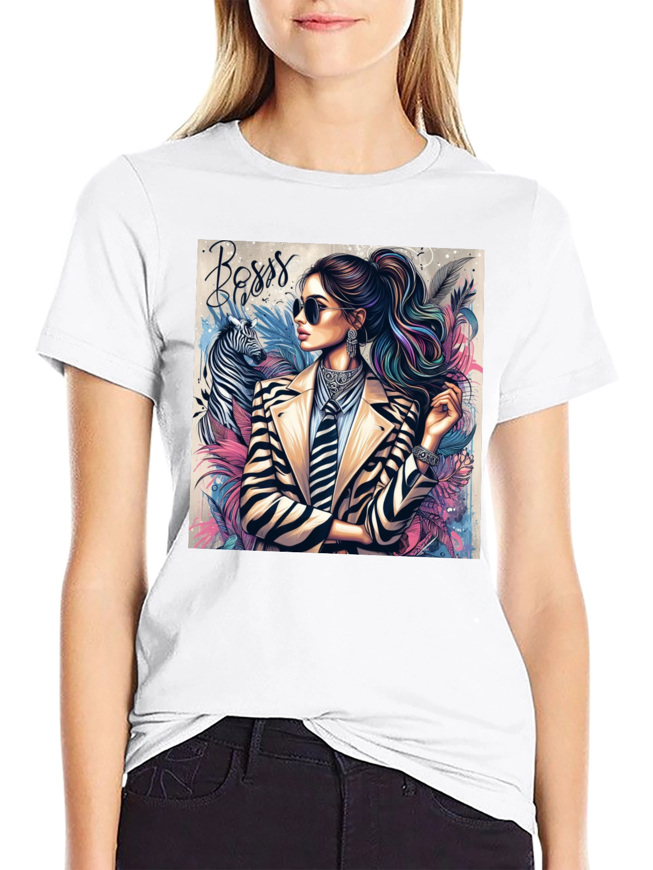 Boss Lady Zebra Tee