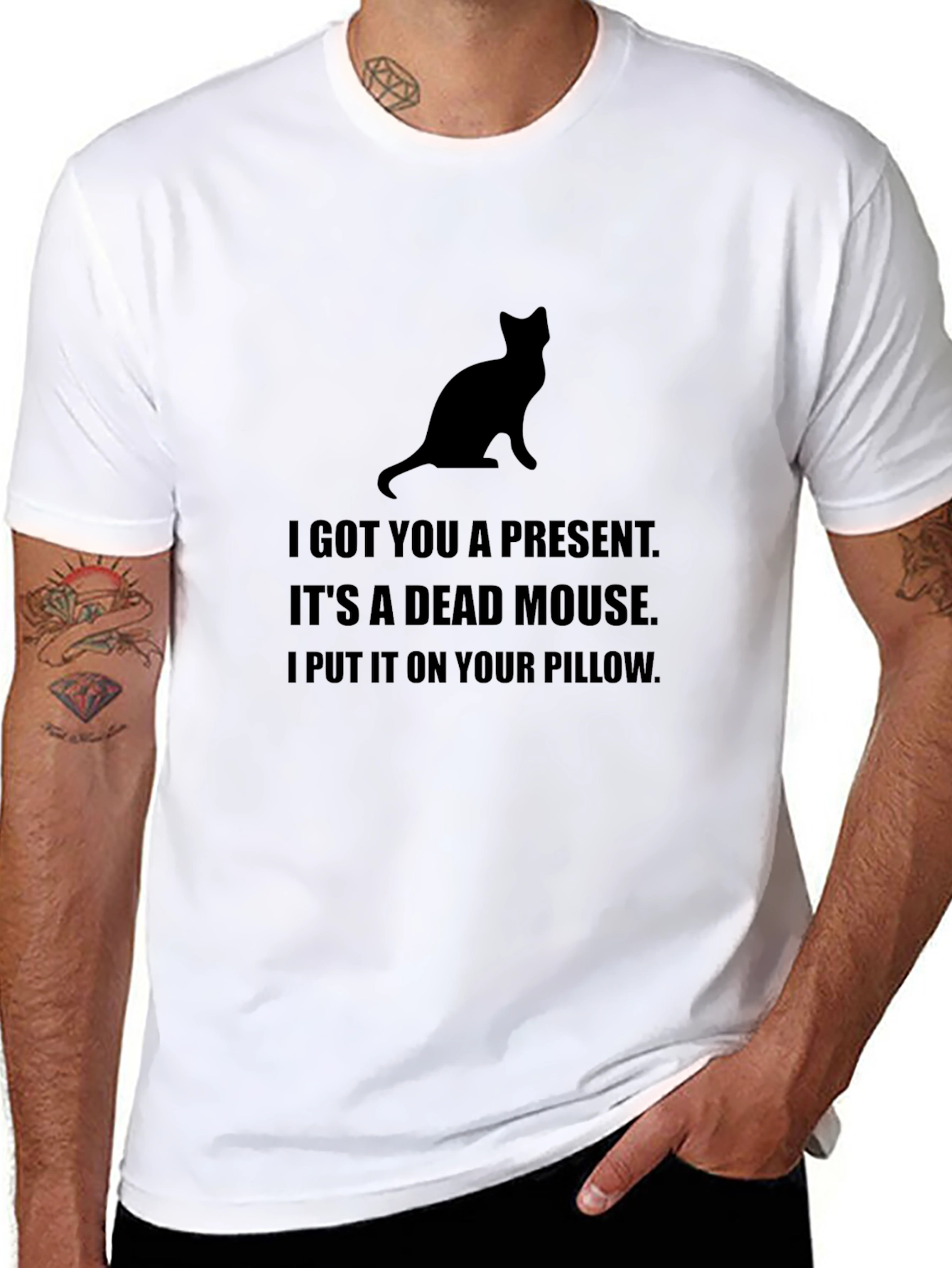 Funny Cat Lover T-Shirt - Dead Mouse Gift