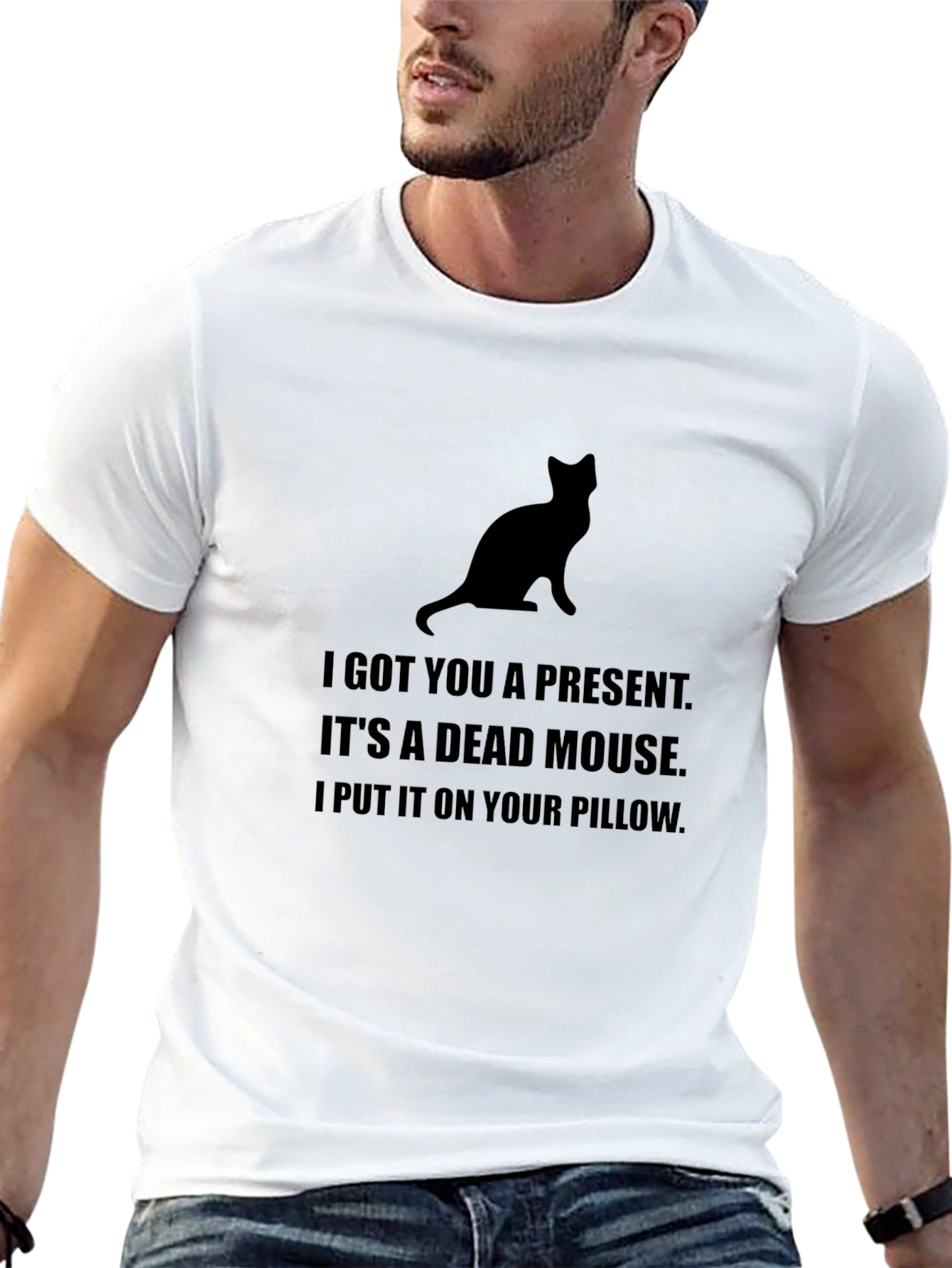 Funny Cat Lover T-Shirt - Dead Mouse Gift