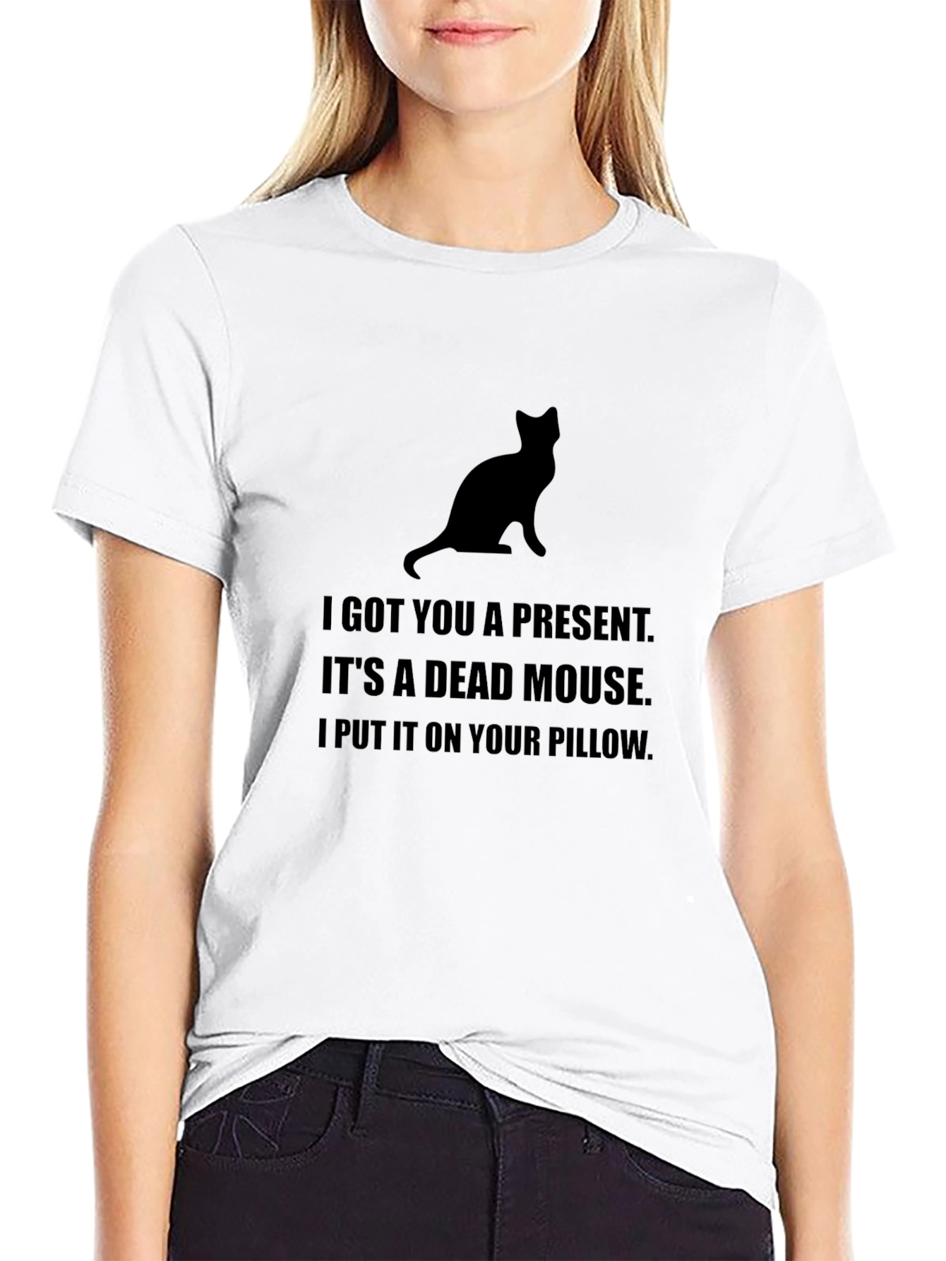 Funny Cat Lover T-Shirt - Dead Mouse Gift