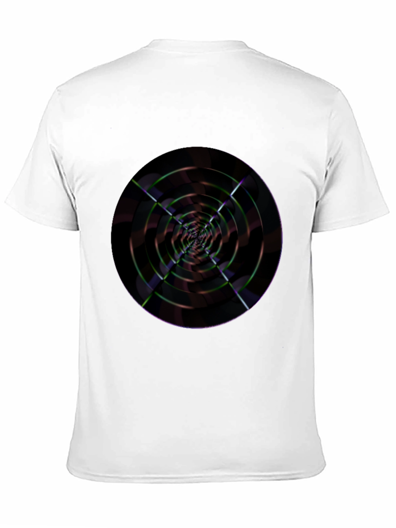 Abstract Spiral Graphic T-Shirt - Black