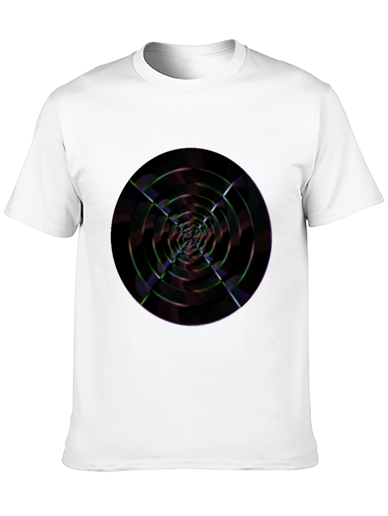 Abstract Spiral Graphic T-Shirt - Black
