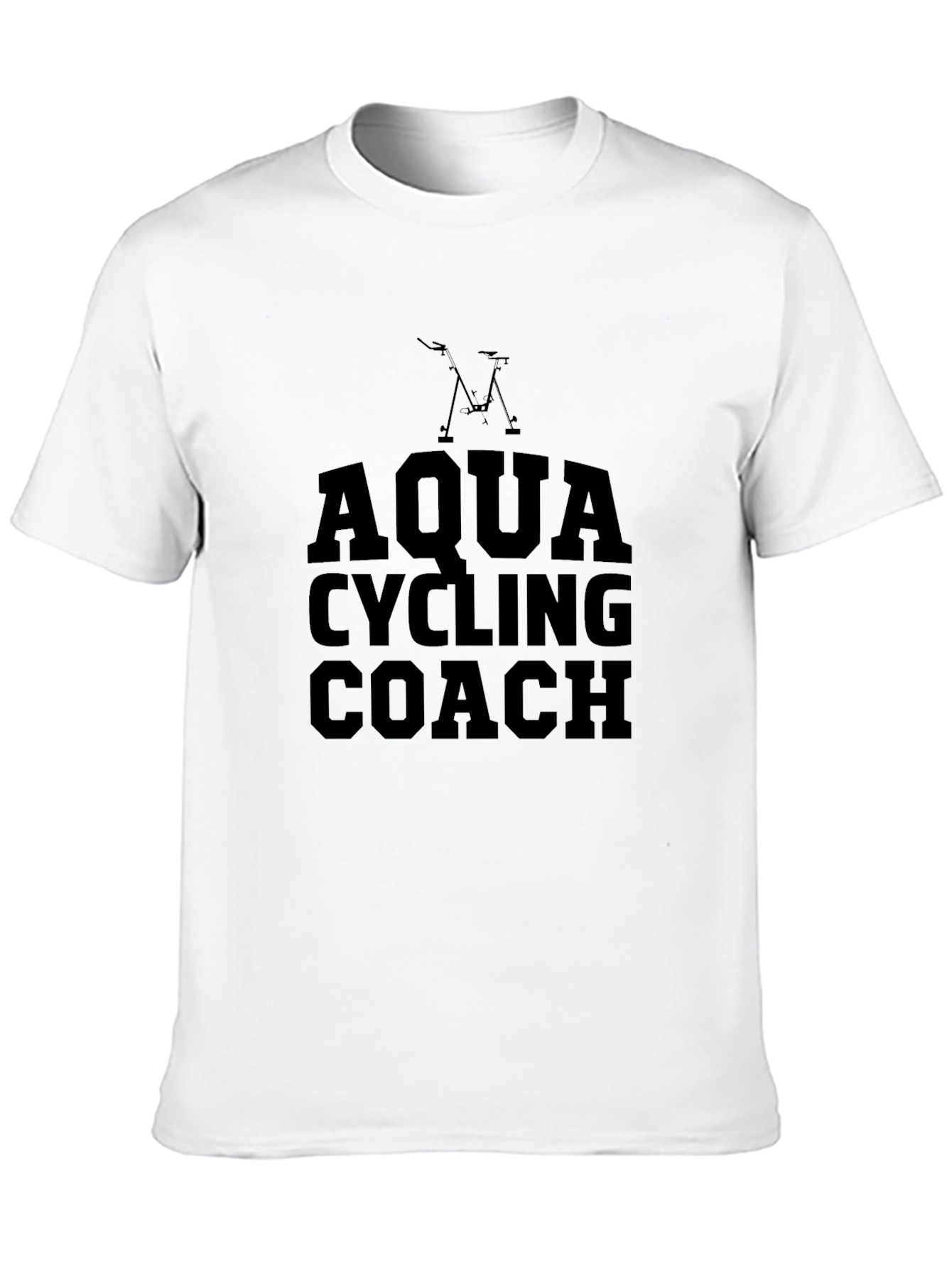 Aqua Cycling Coach Graphic T-Shirt - Black
