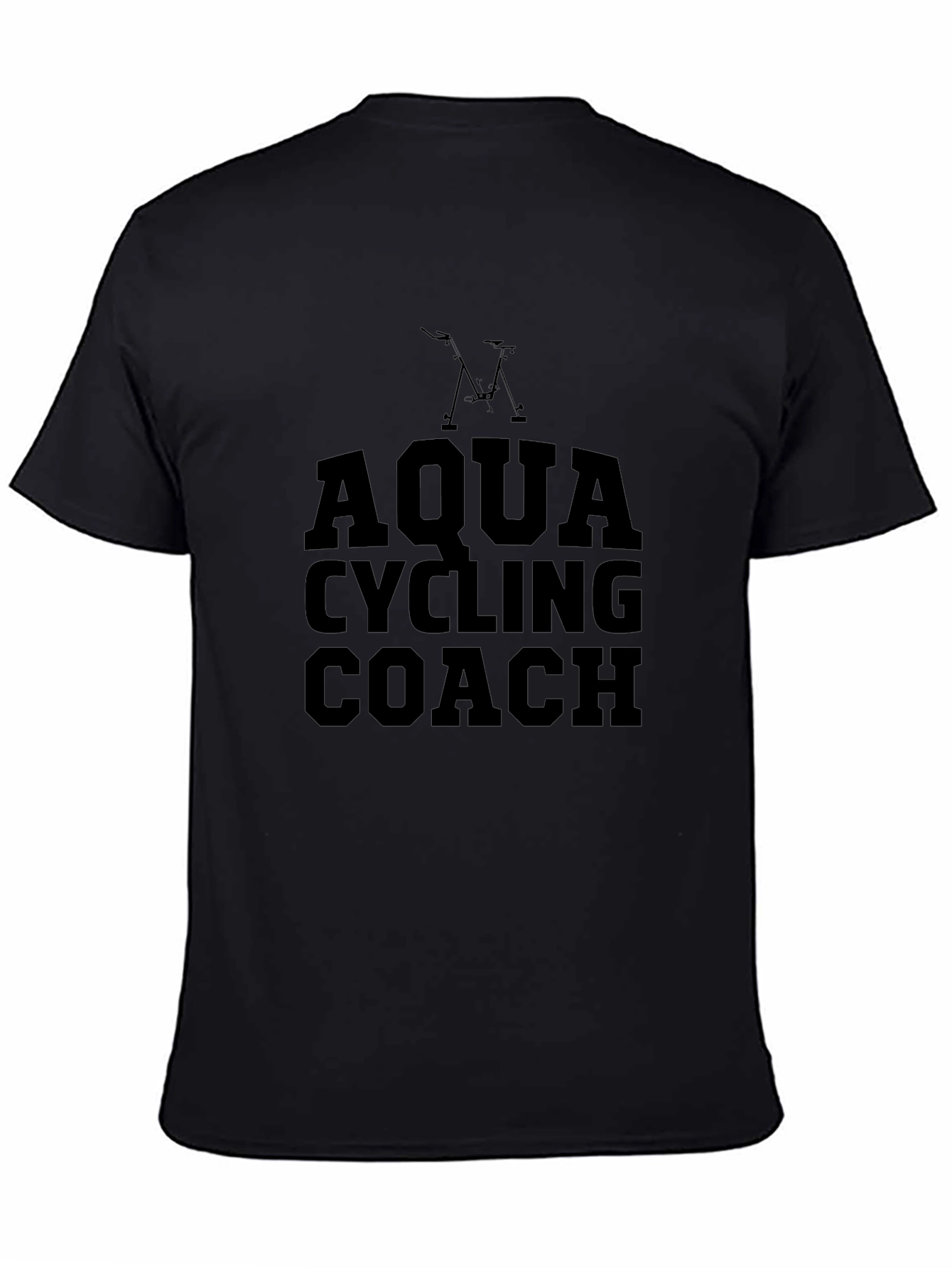 Aqua Cycling Coach Graphic T-Shirt - Black