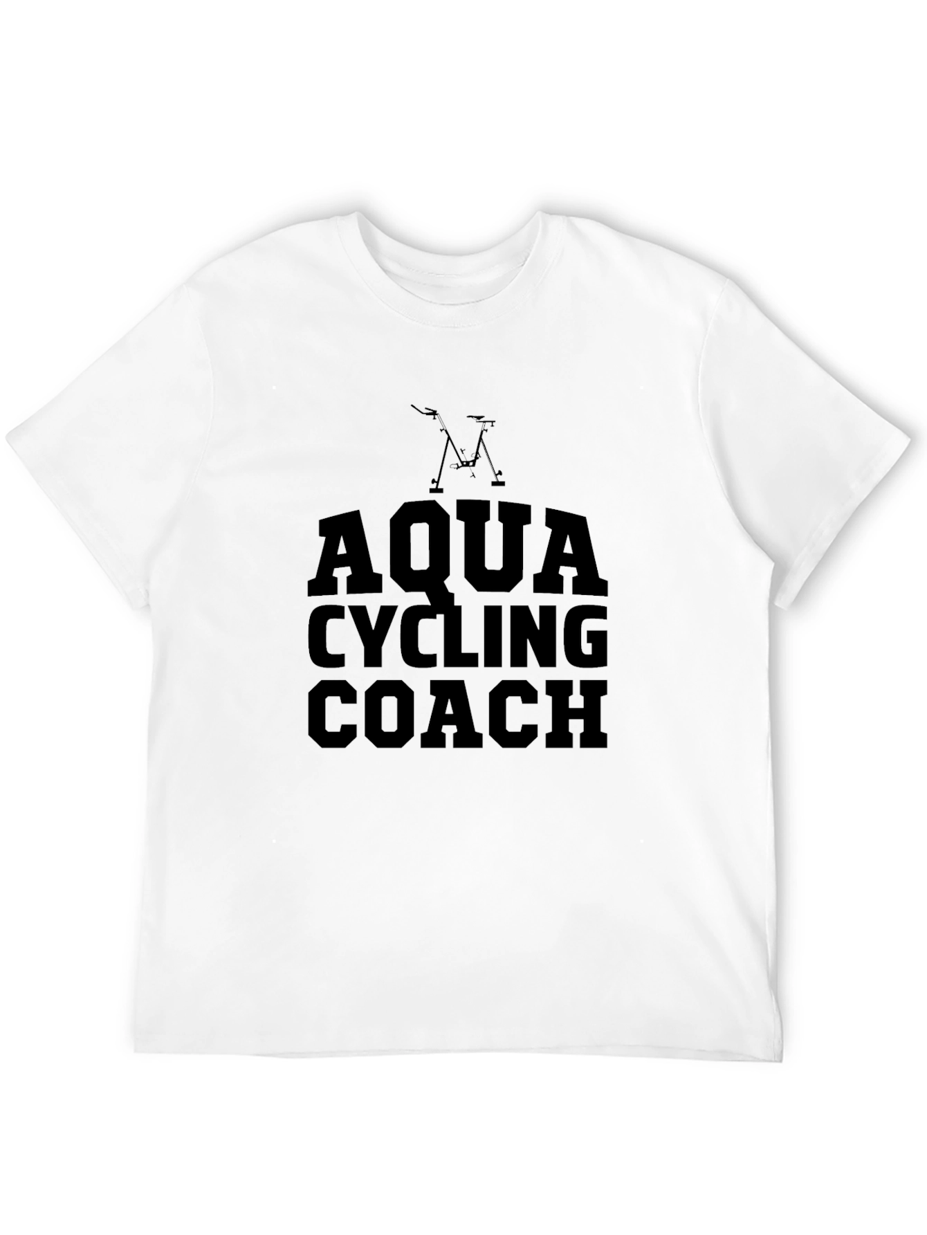Aqua Cycling Coach Graphic T-Shirt - Black
