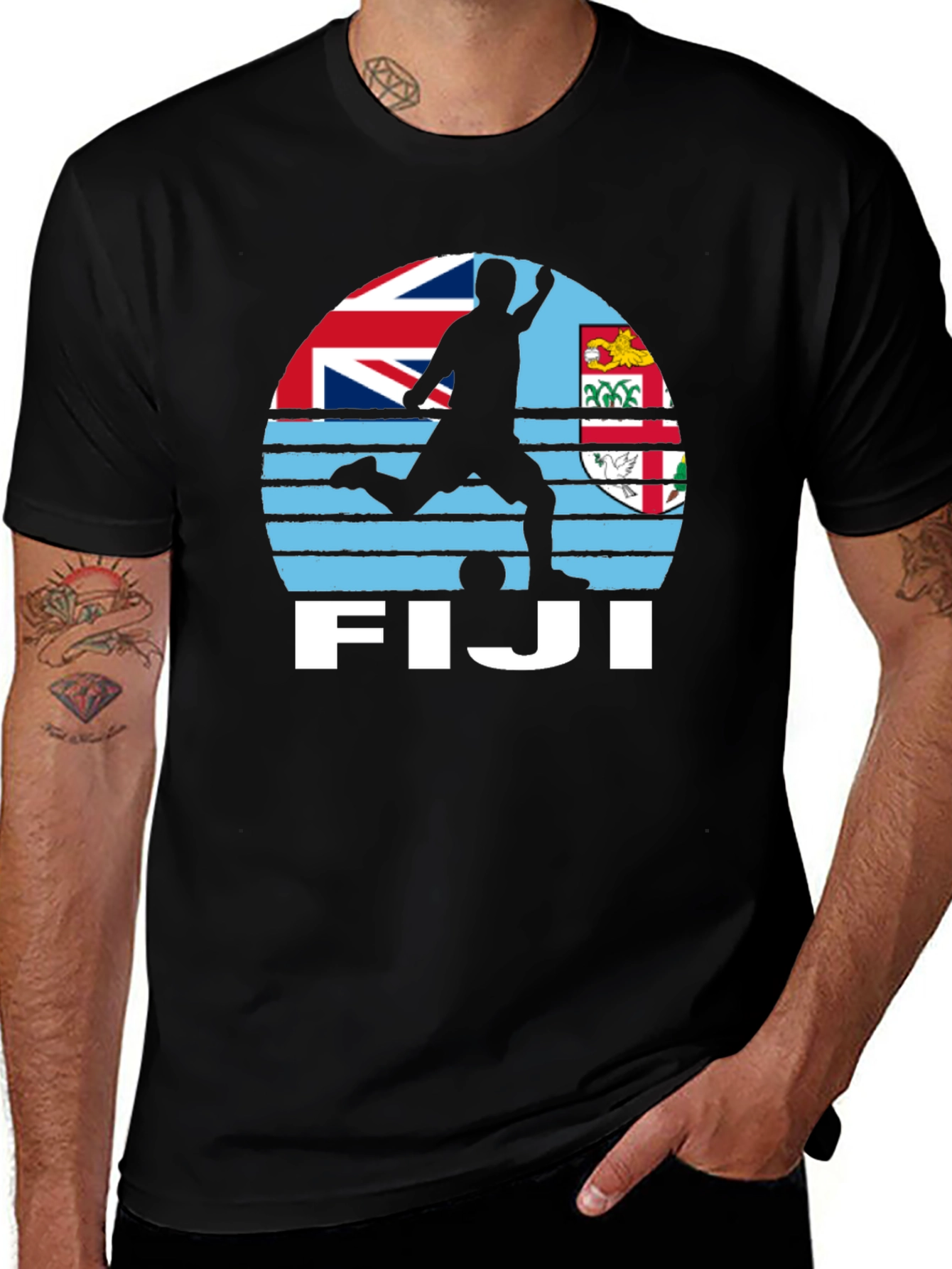 Fiji Soccer T-Shirt - Black