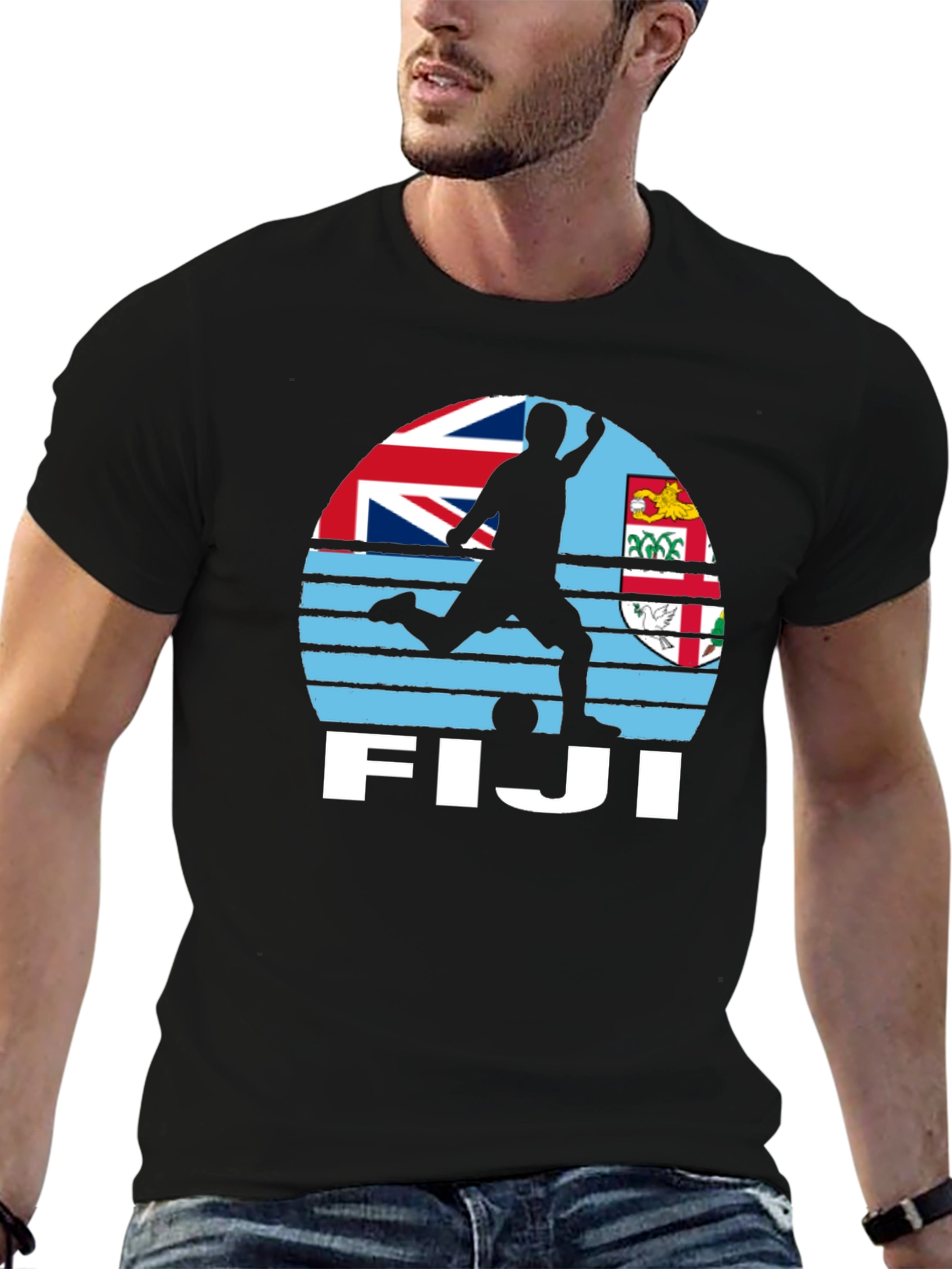 Fiji Soccer T-Shirt - Black