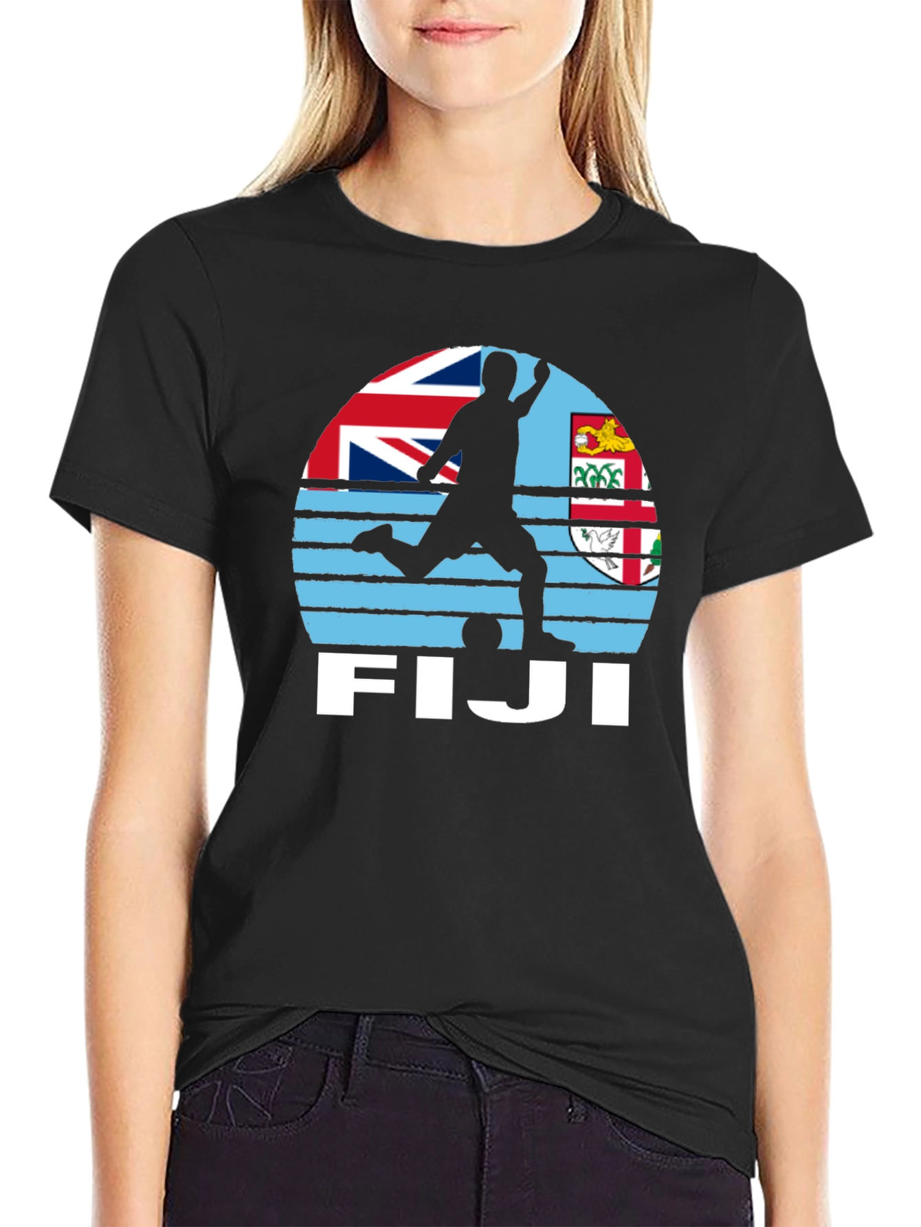 Fiji Soccer T-Shirt - Black