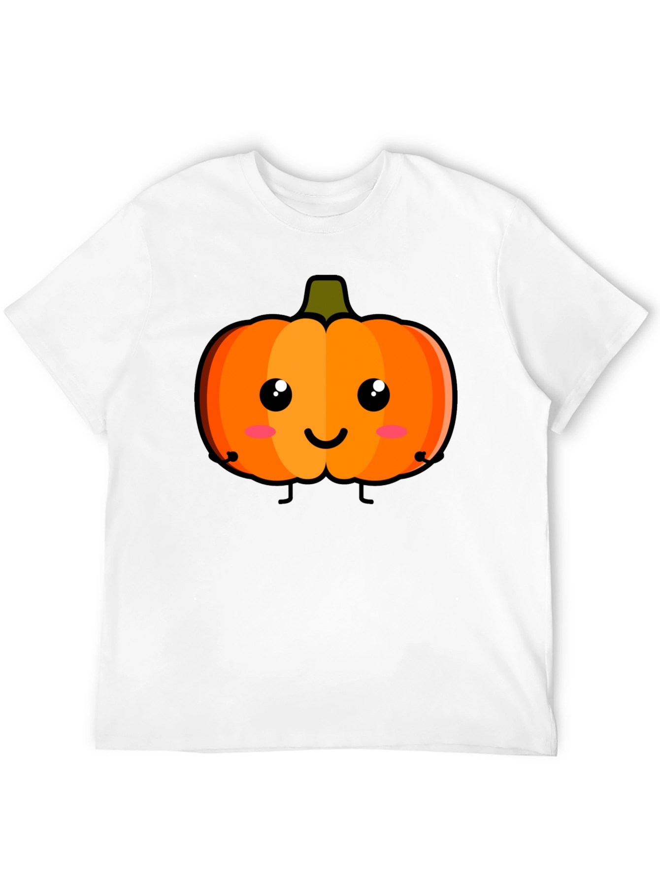Cute Pumpkin Face Black T-Shirt