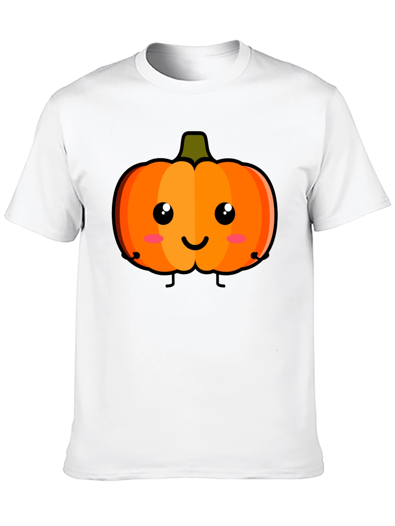 Cute Pumpkin Face Black T-Shirt