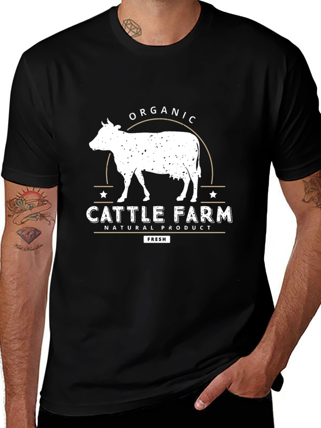Organic Cattle Farm Graphic Tee