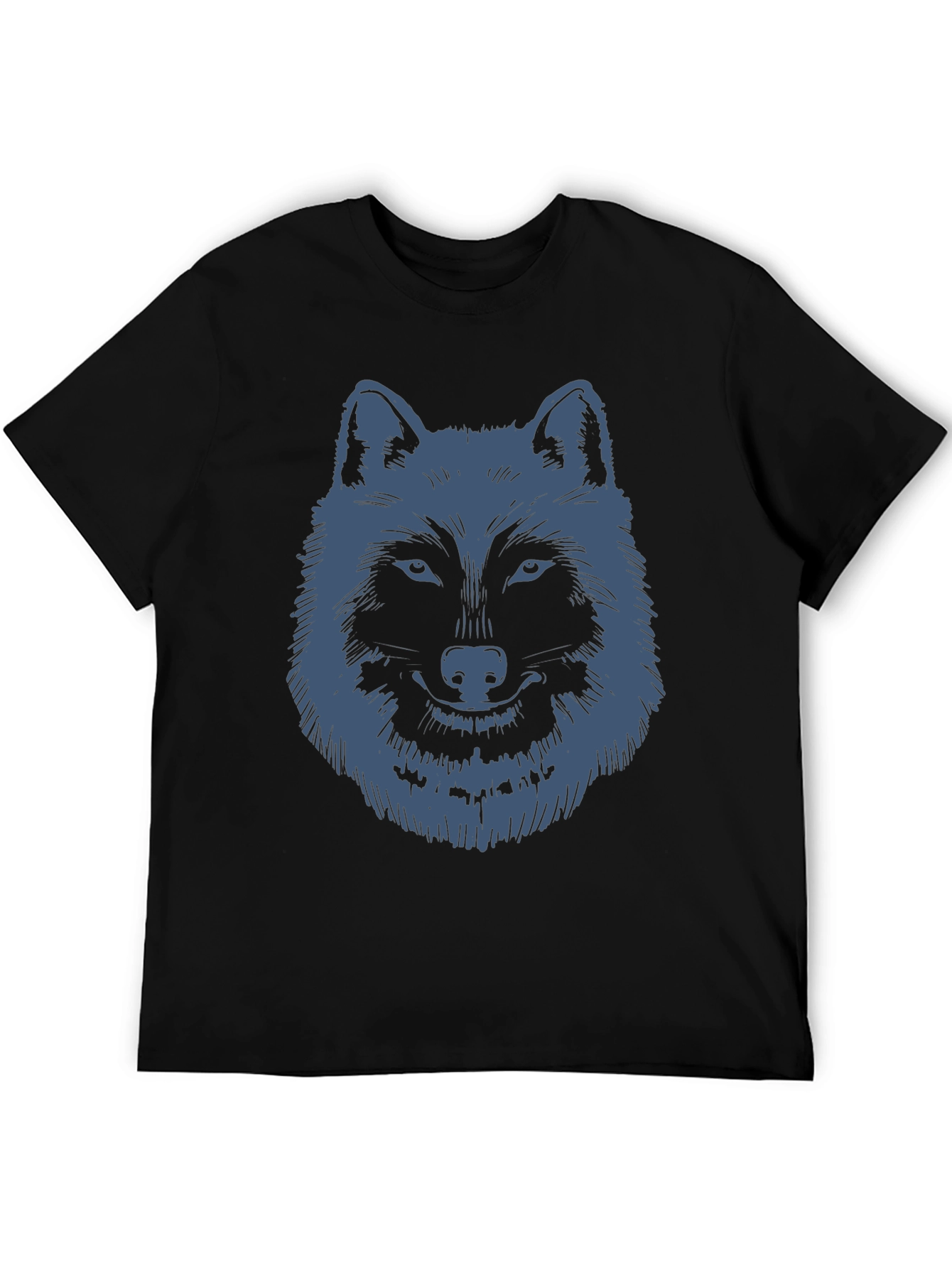 Wolf Graphic Black T-Shirt - Animal Lover Fashion Tee