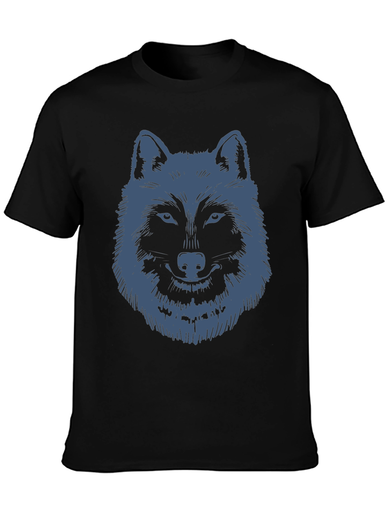 Wolf Graphic Black T-Shirt - Animal Lover Fashion Tee