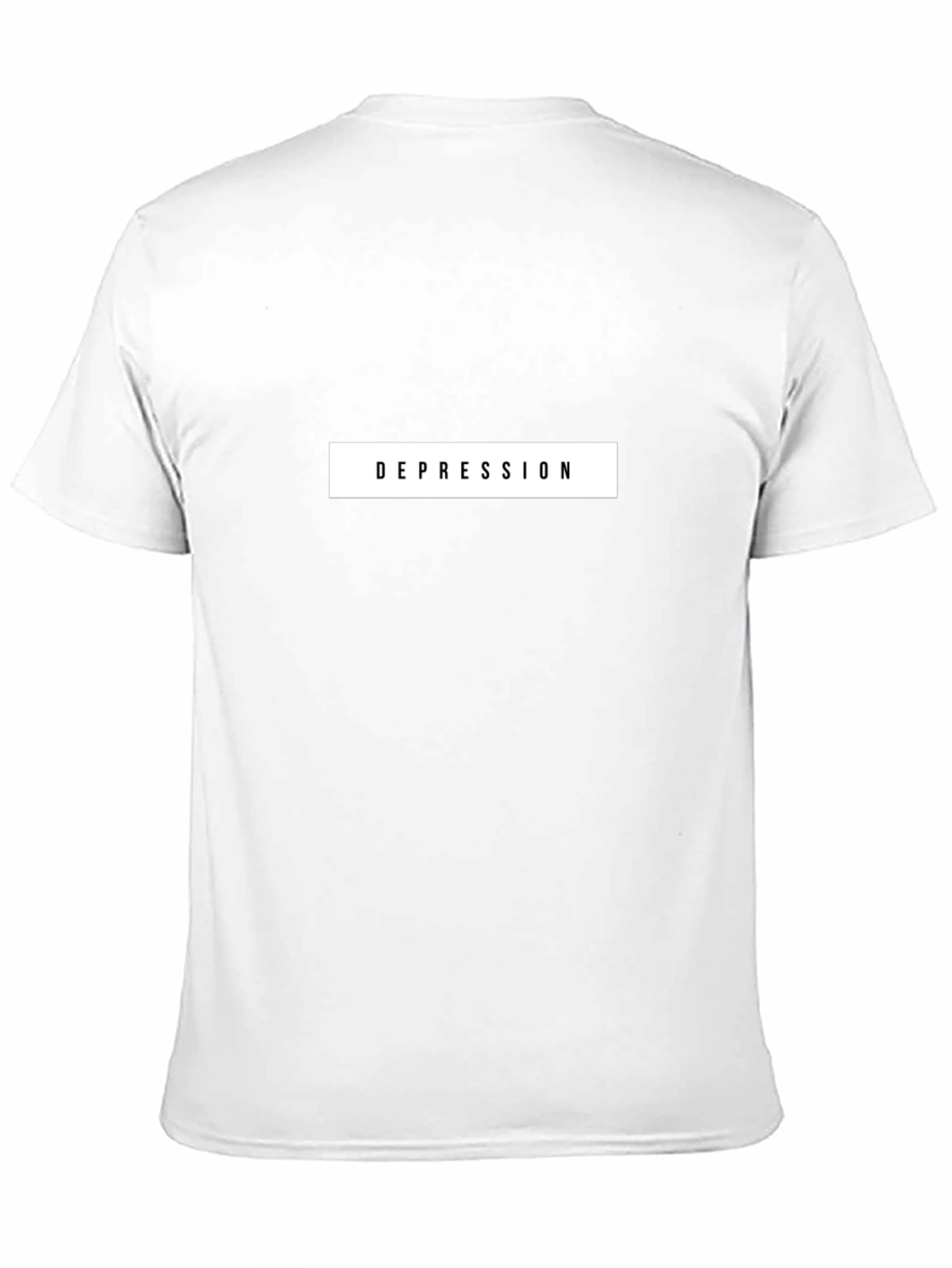 Depression Text Graphic Black T-Shirt