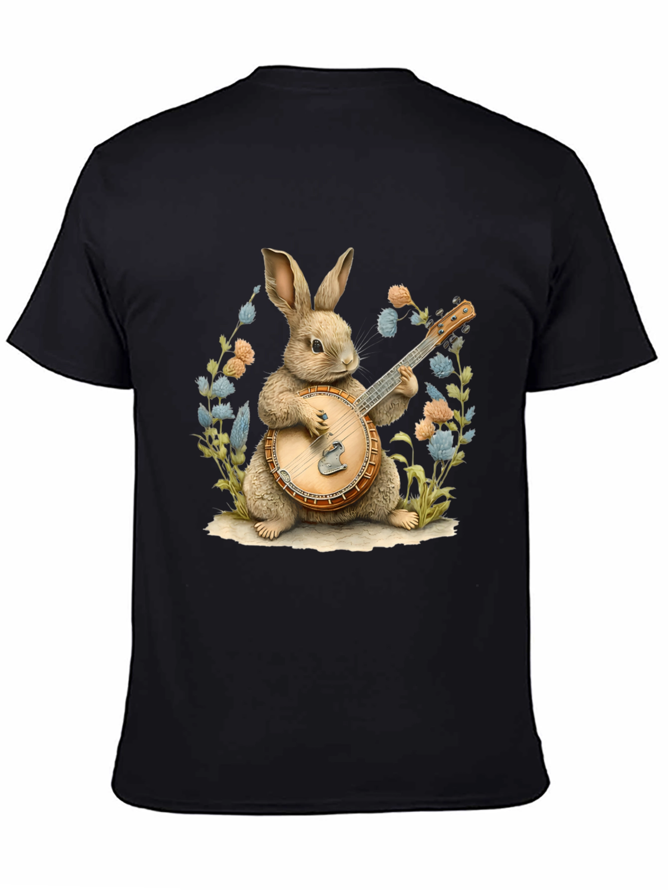 Bunny Playing Banjo Graphic Tee