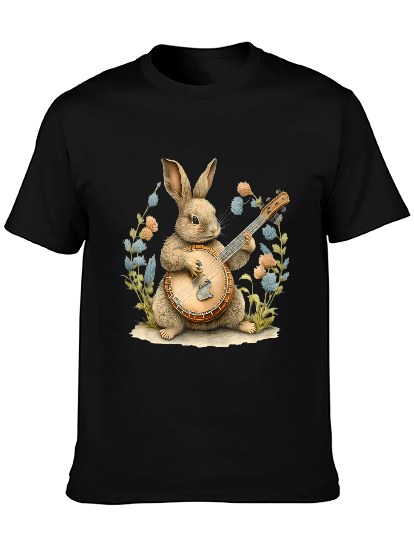 Bunny Playing Banjo Graphic Tee