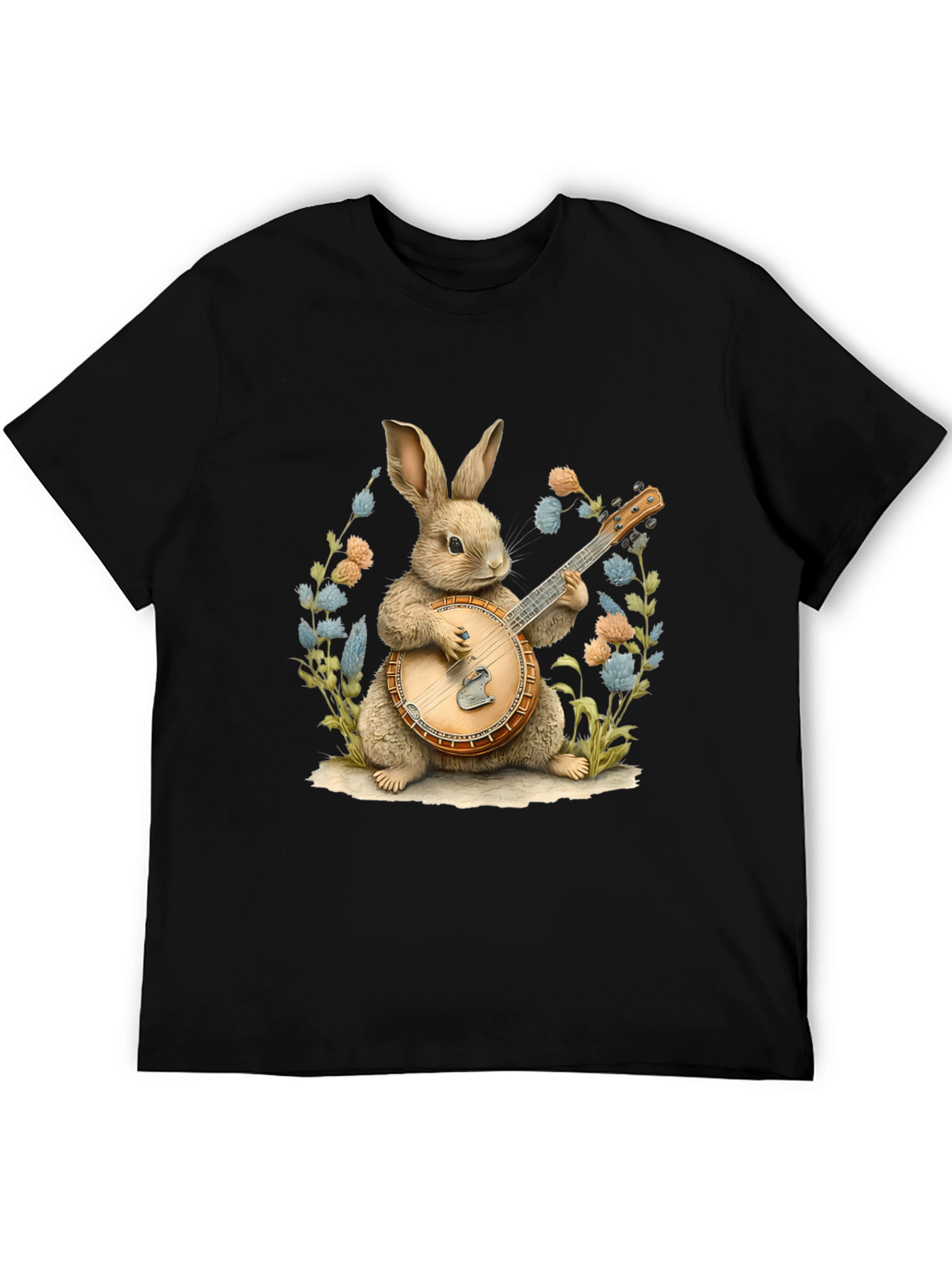 Bunny Playing Banjo Graphic Tee