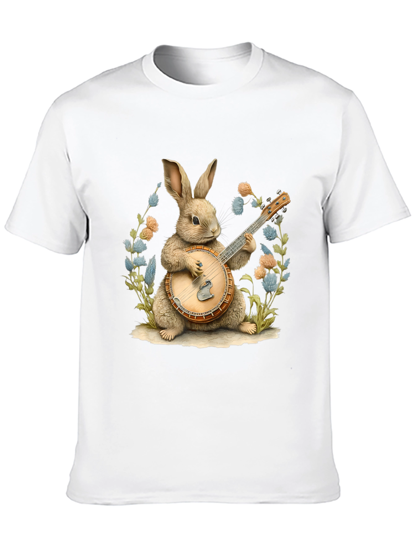 Bunny Playing Banjo Graphic Tee