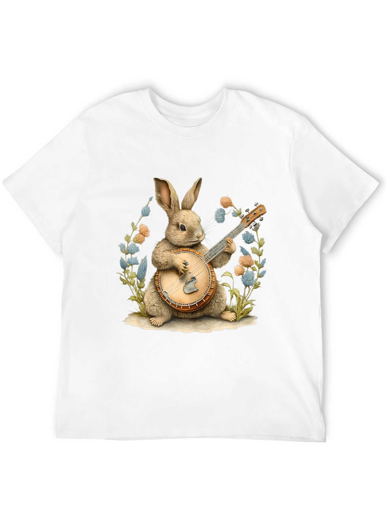 Bunny Playing Banjo Graphic Tee