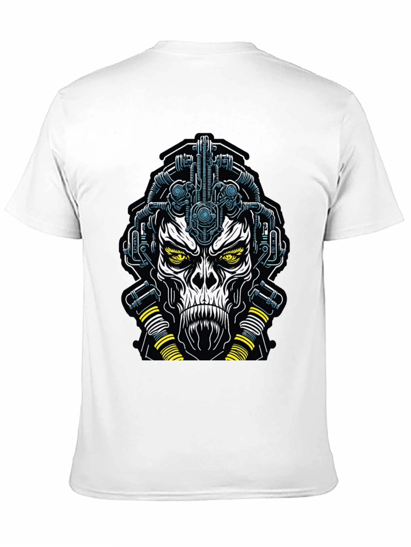 Cyberpunk Skull Graphic Tee - Black