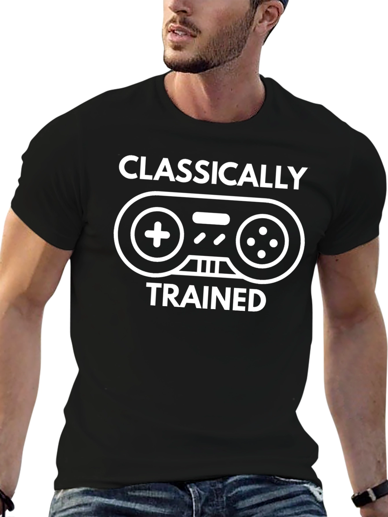 Classically Trained Gamer Black T-Shirt