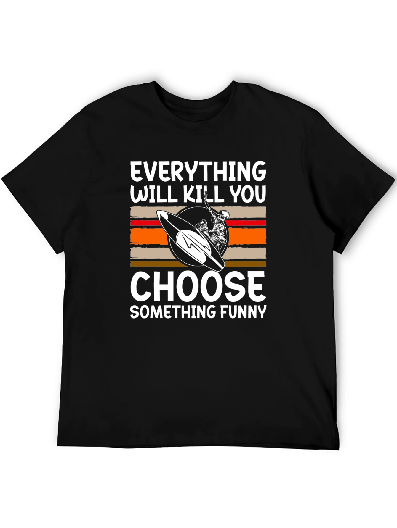 Funny Surfer Skeleton T-Shirt