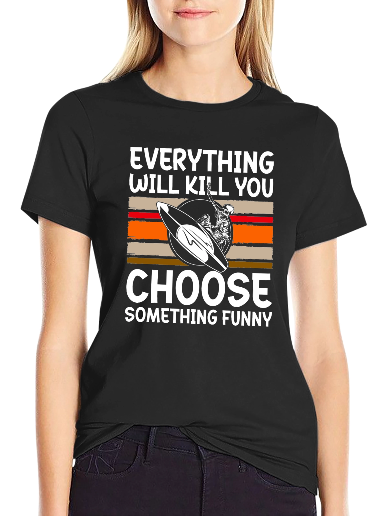 Funny Surfer Skeleton T-Shirt