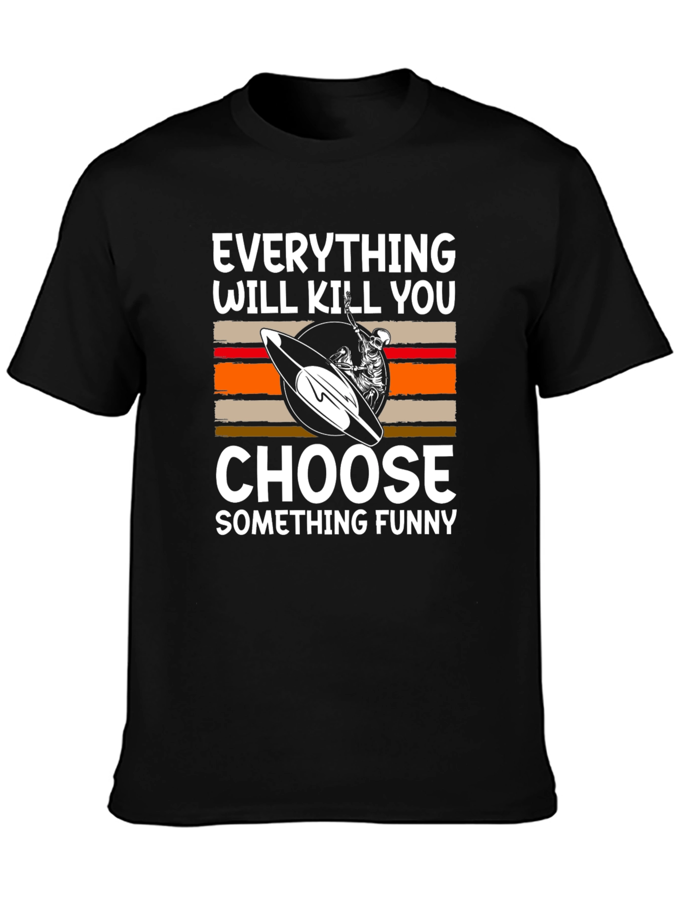 Funny Surfer Skeleton T-Shirt