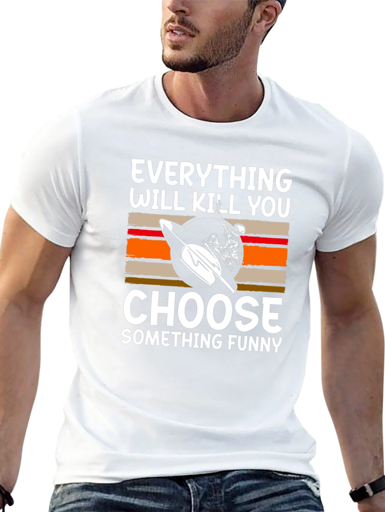 Funny Surfer Skeleton T-Shirt