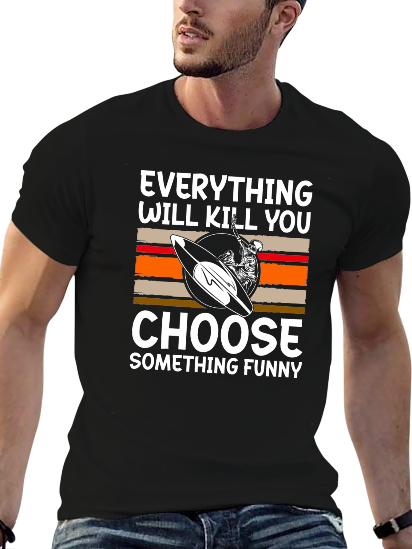 Funny Surfer Skeleton T-Shirt