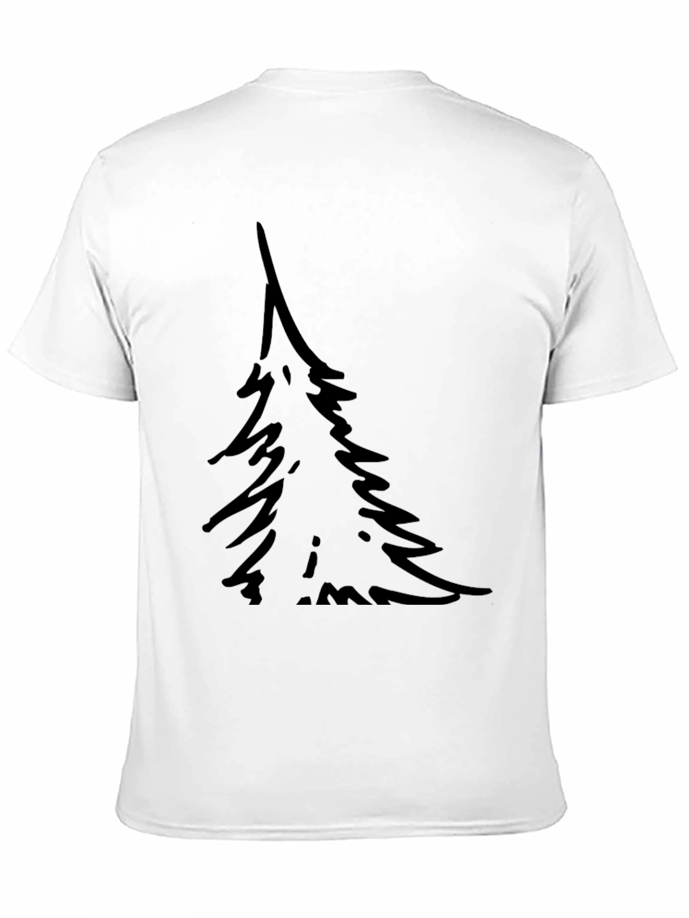 Simple Tree Graphic Black T-Shirt