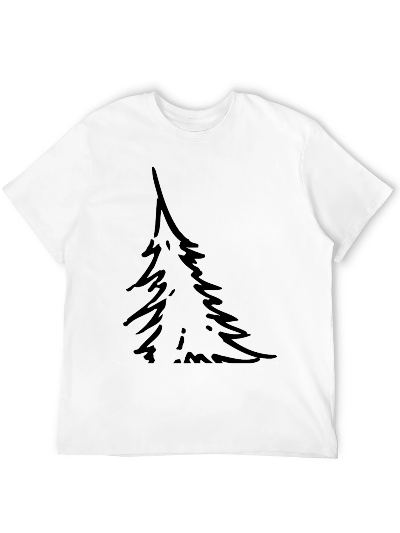 Simple Tree Graphic Black T-Shirt