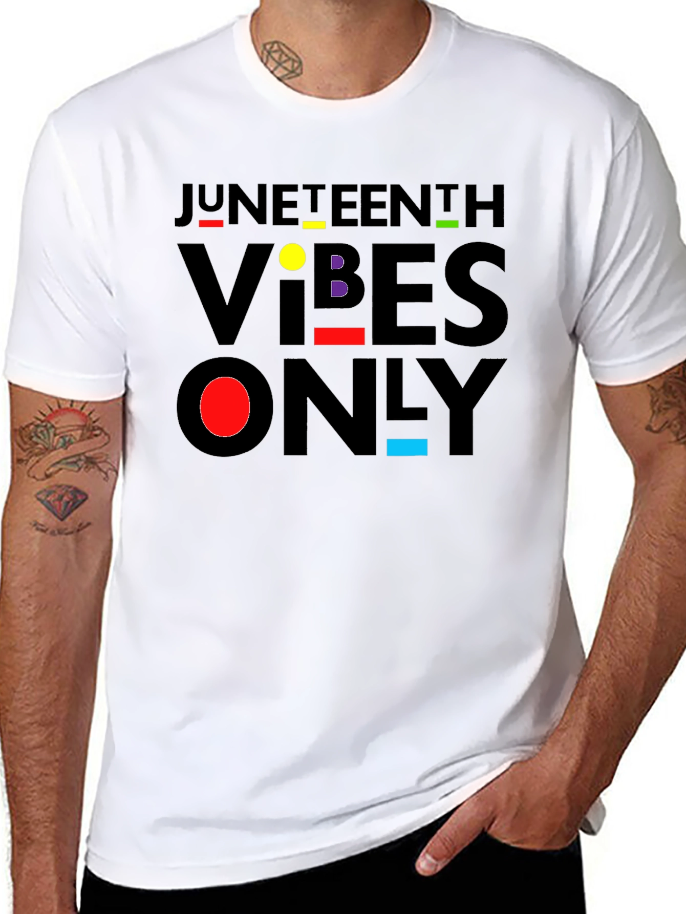 Juneteenth Vibes Only Black T-Shirt