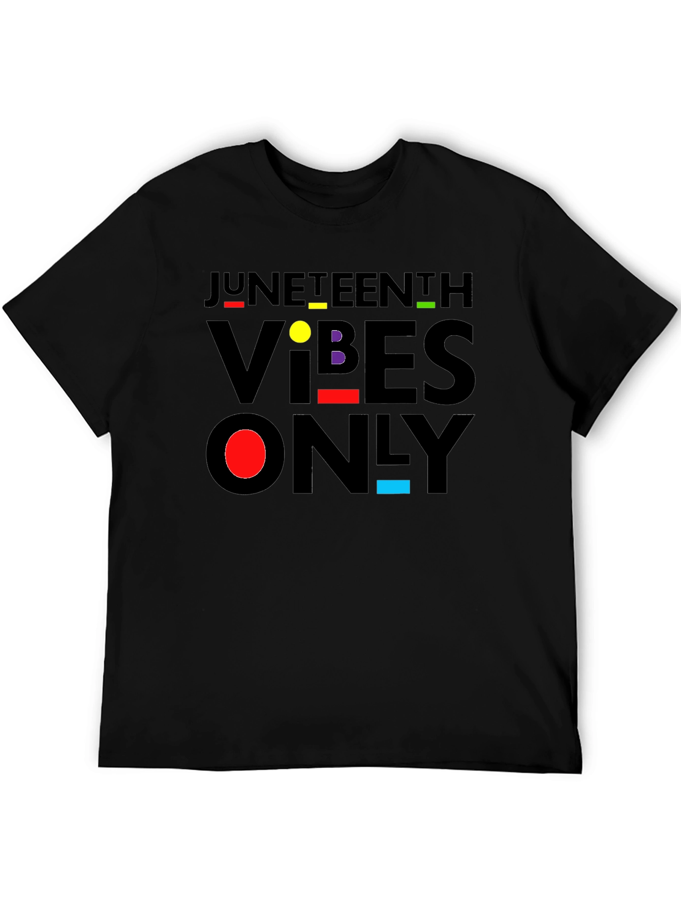 Juneteenth Vibes Only Black T-Shirt