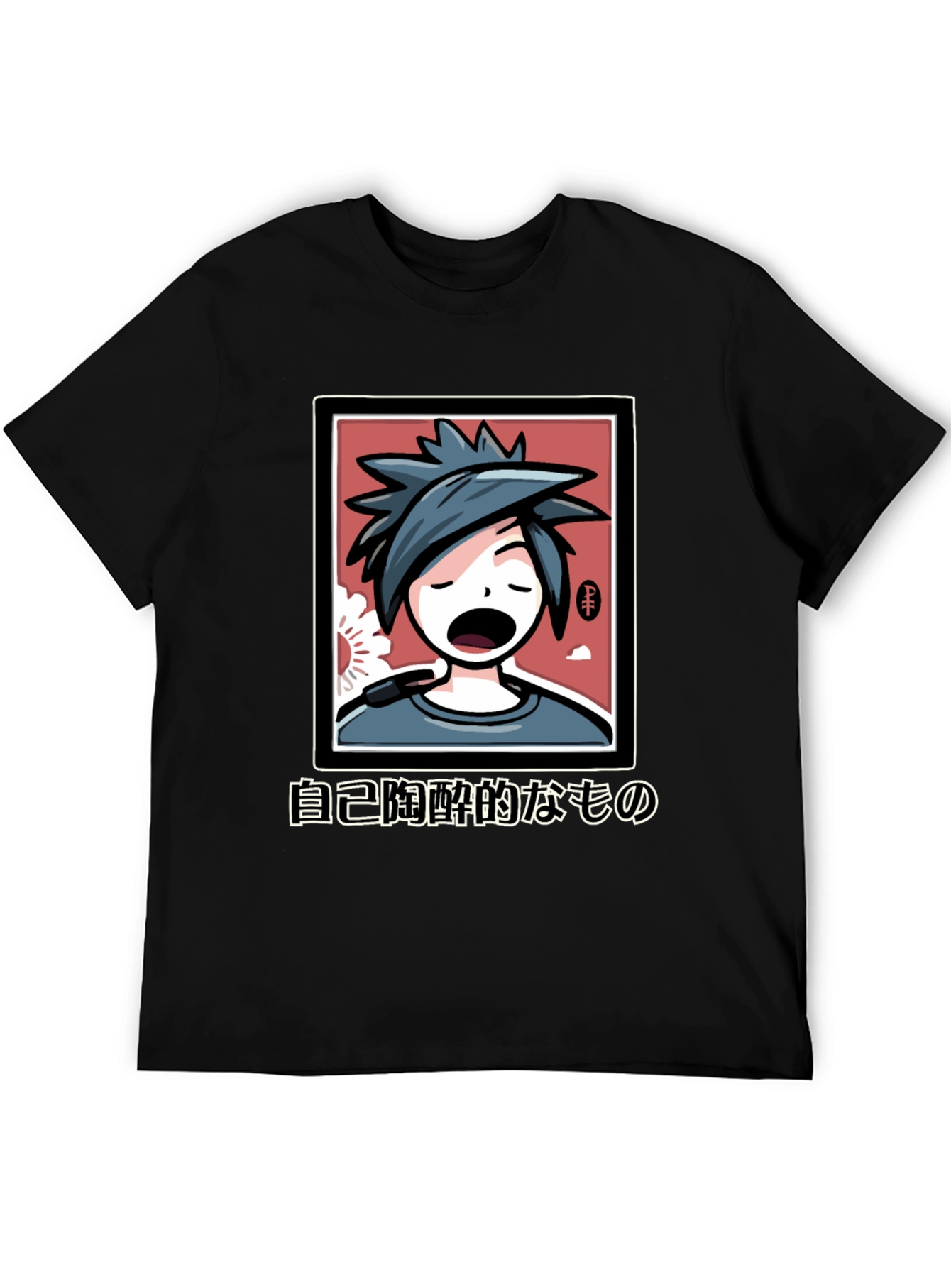 Anime Graphic Black T-Shirt
