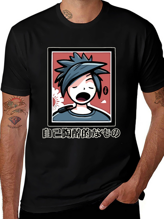 Anime Graphic Black T-Shirt