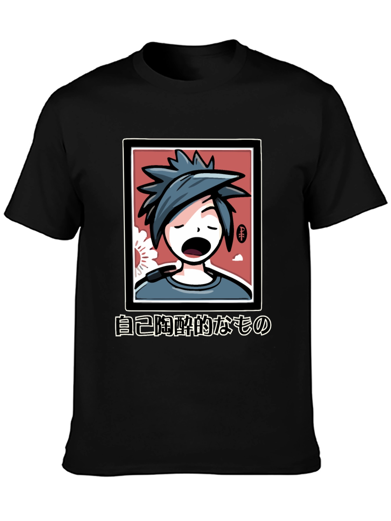 Anime Graphic Black T-Shirt