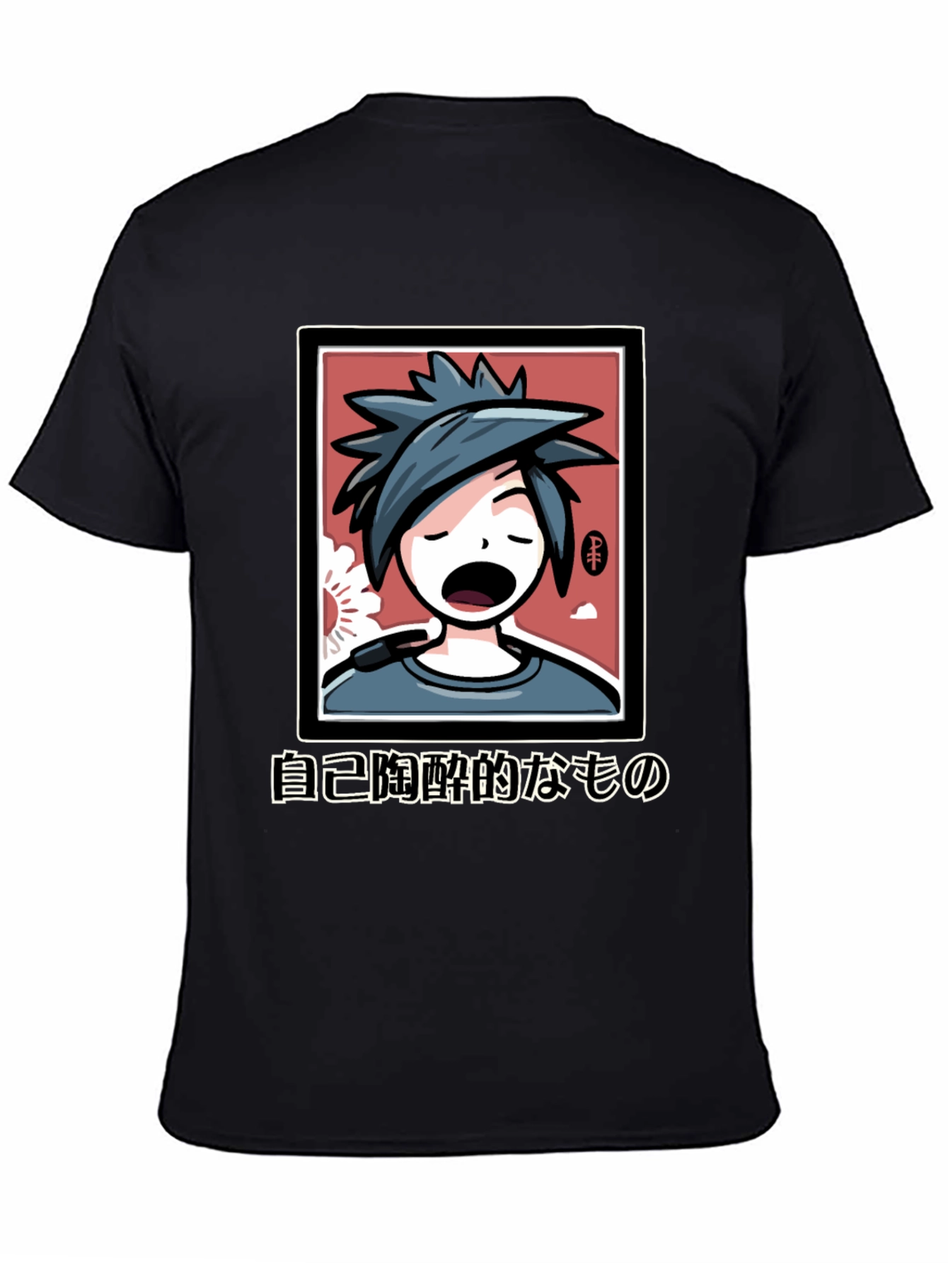 Anime Graphic Black T-Shirt