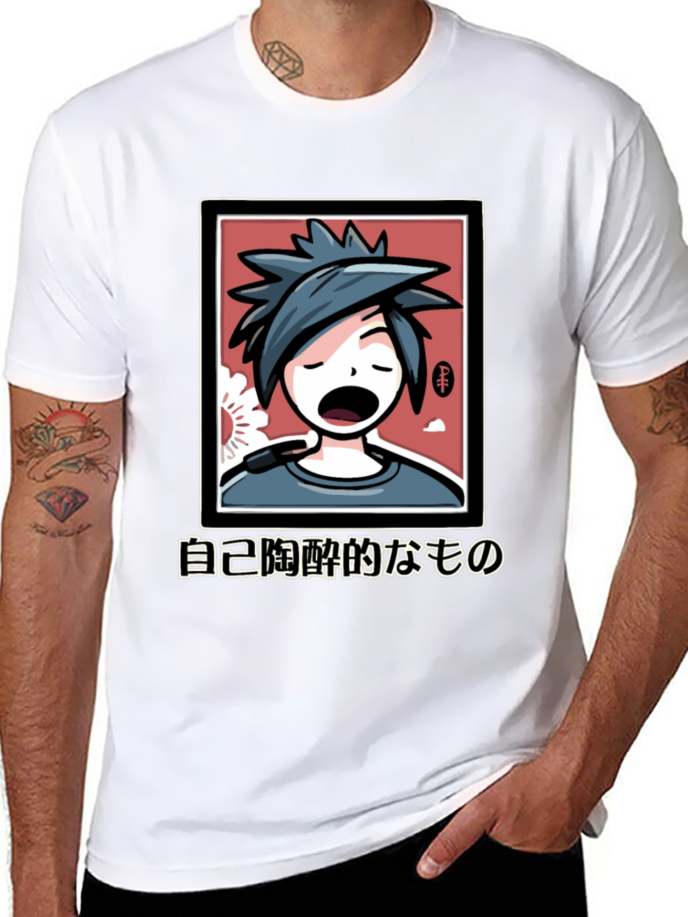 Anime Graphic Black T-Shirt