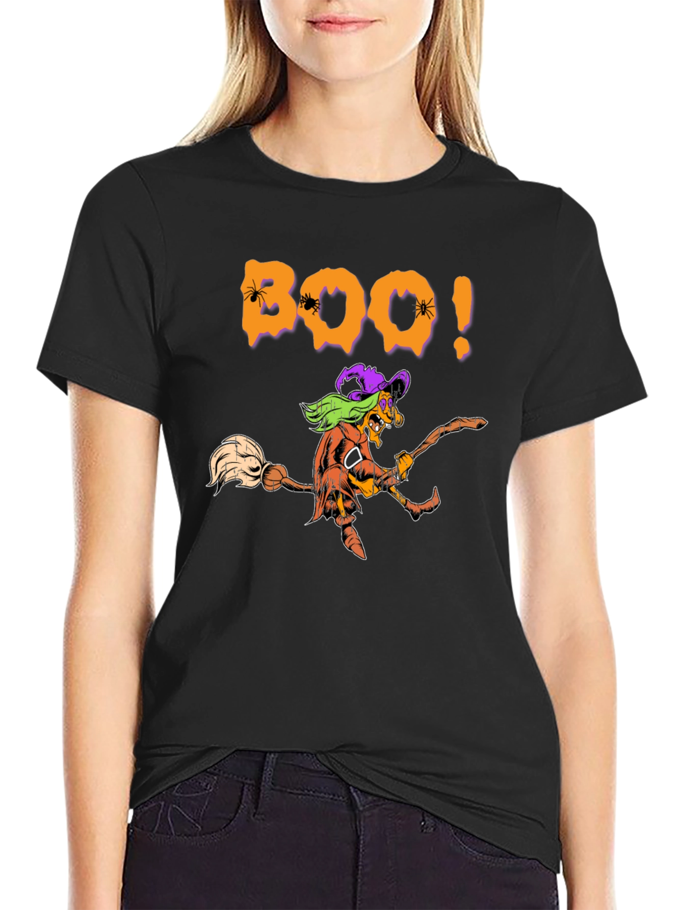Halloween Witch BOO Graphic T-Shirt