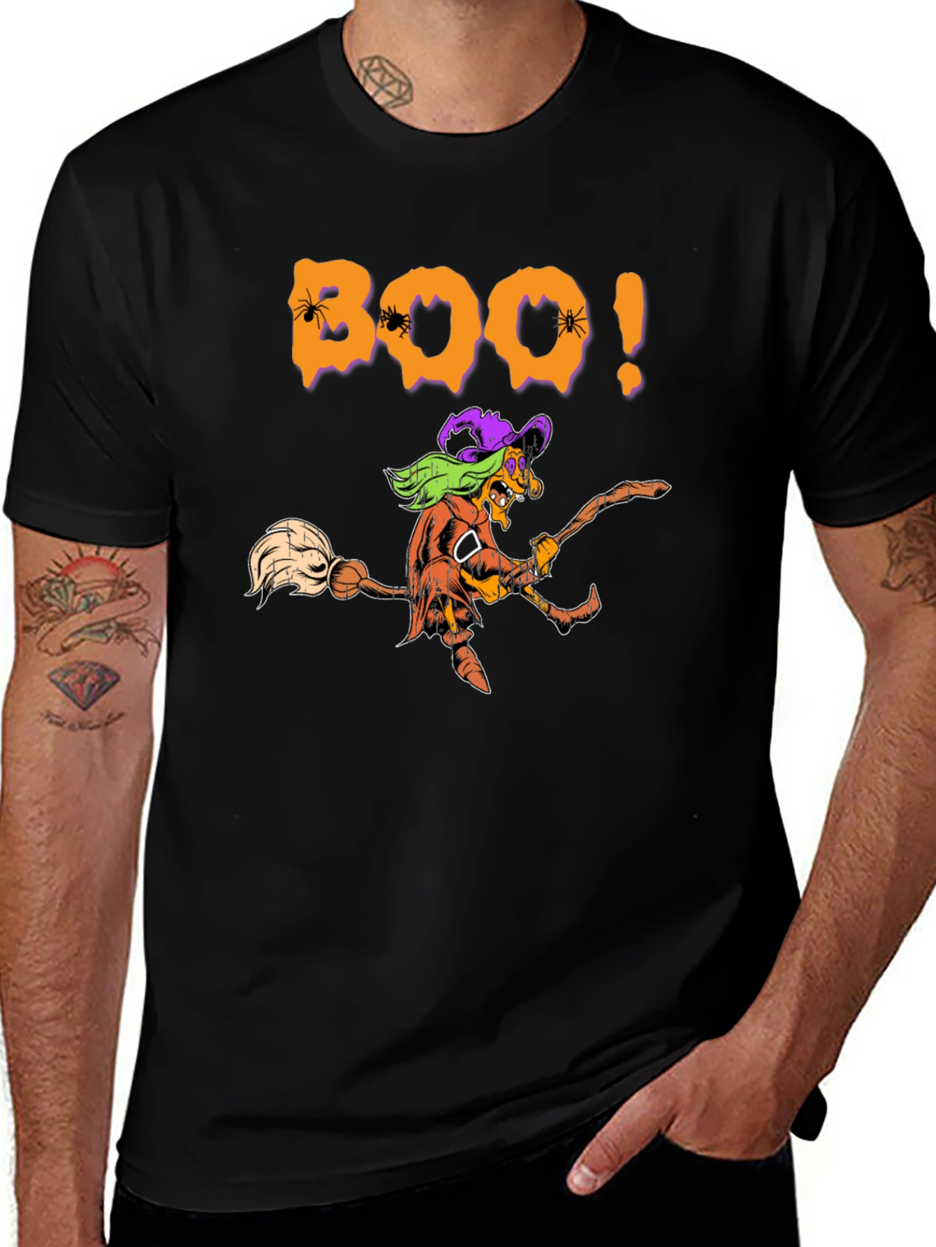 Halloween Witch BOO Graphic T-Shirt