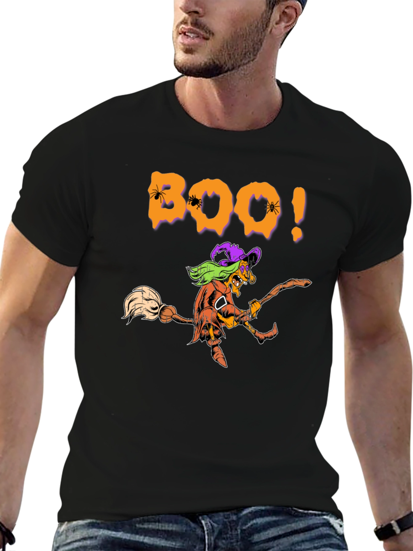 Halloween Witch BOO Graphic T-Shirt
